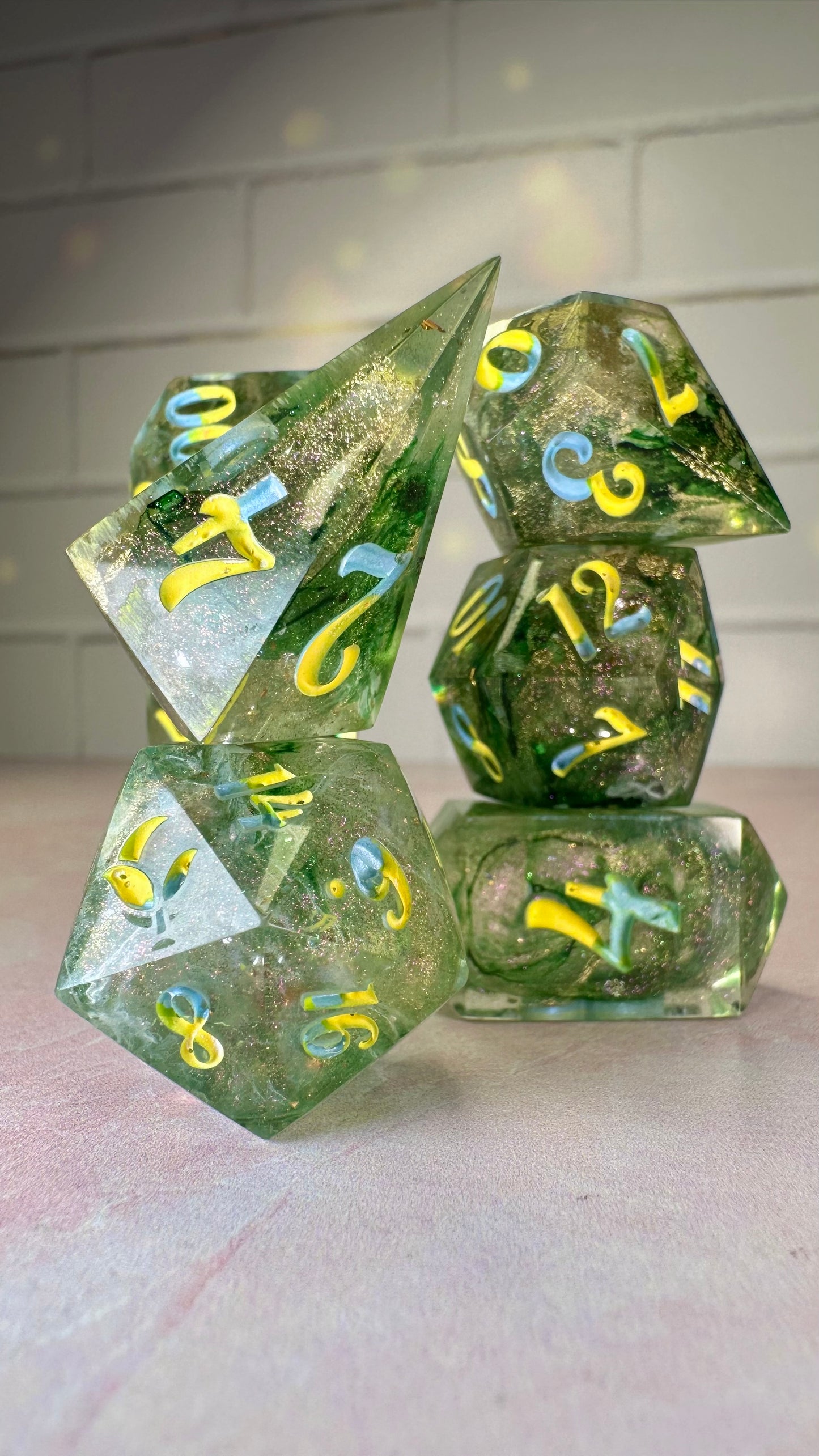As Above Sits the Stars- 8 piece polyhedral dice set (Large)