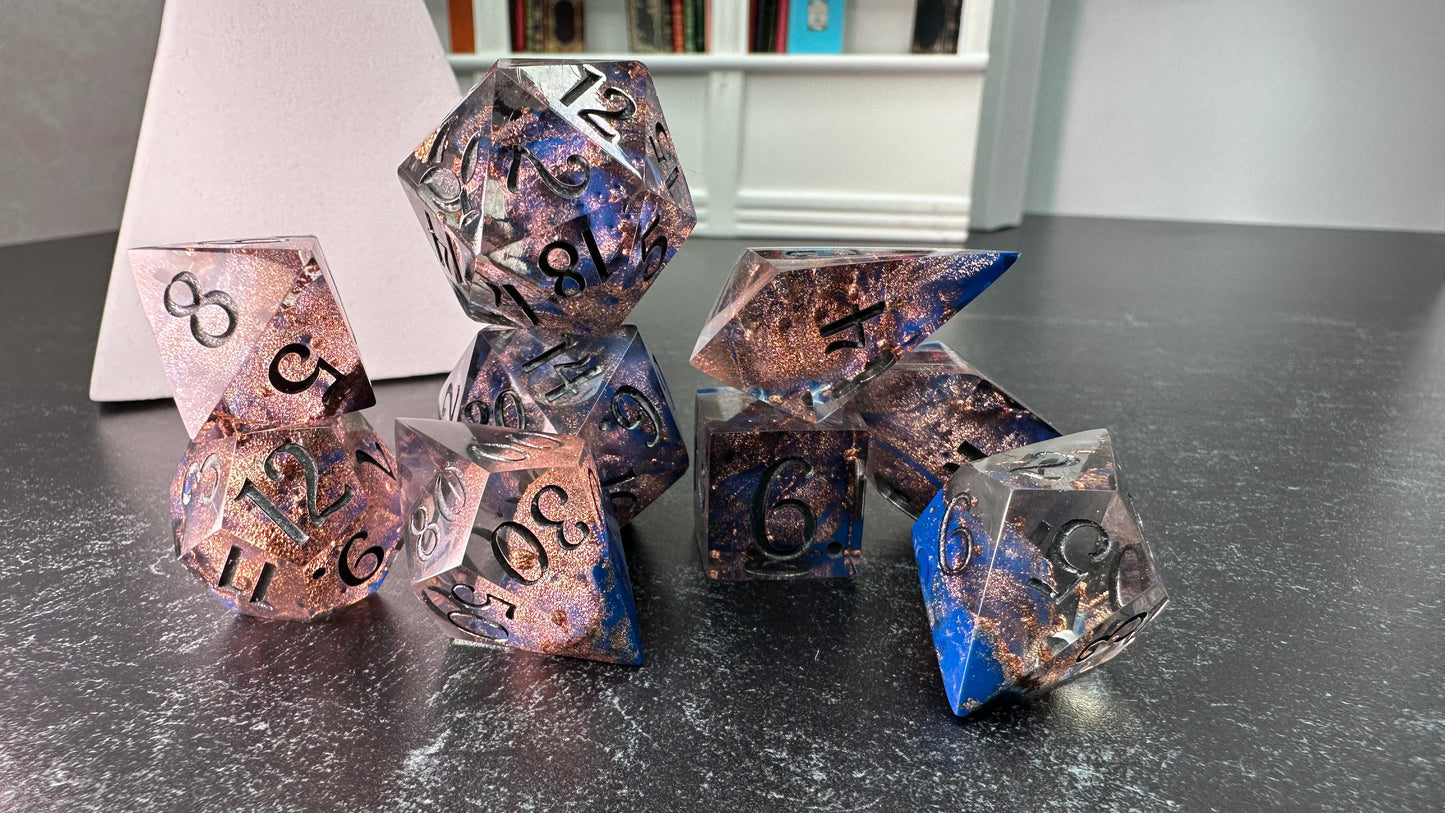 Prince of Merchants- 8 piece polyhedral dice set-Pobody's Nerfect