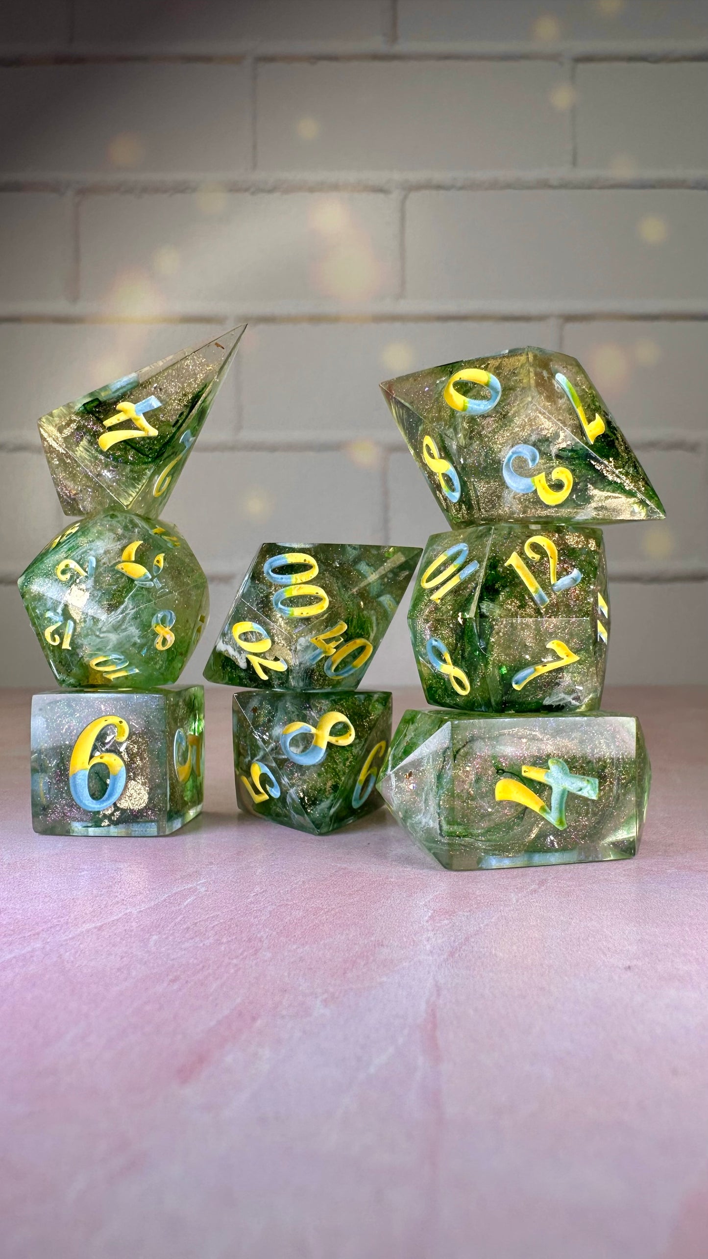 As Above Sits the Stars- 8 piece polyhedral dice set (Large)