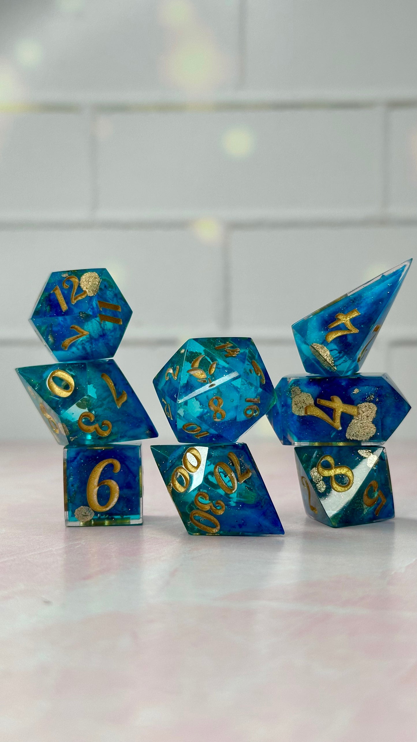 The Doctor-8 piece polyhedral dice set (Large)