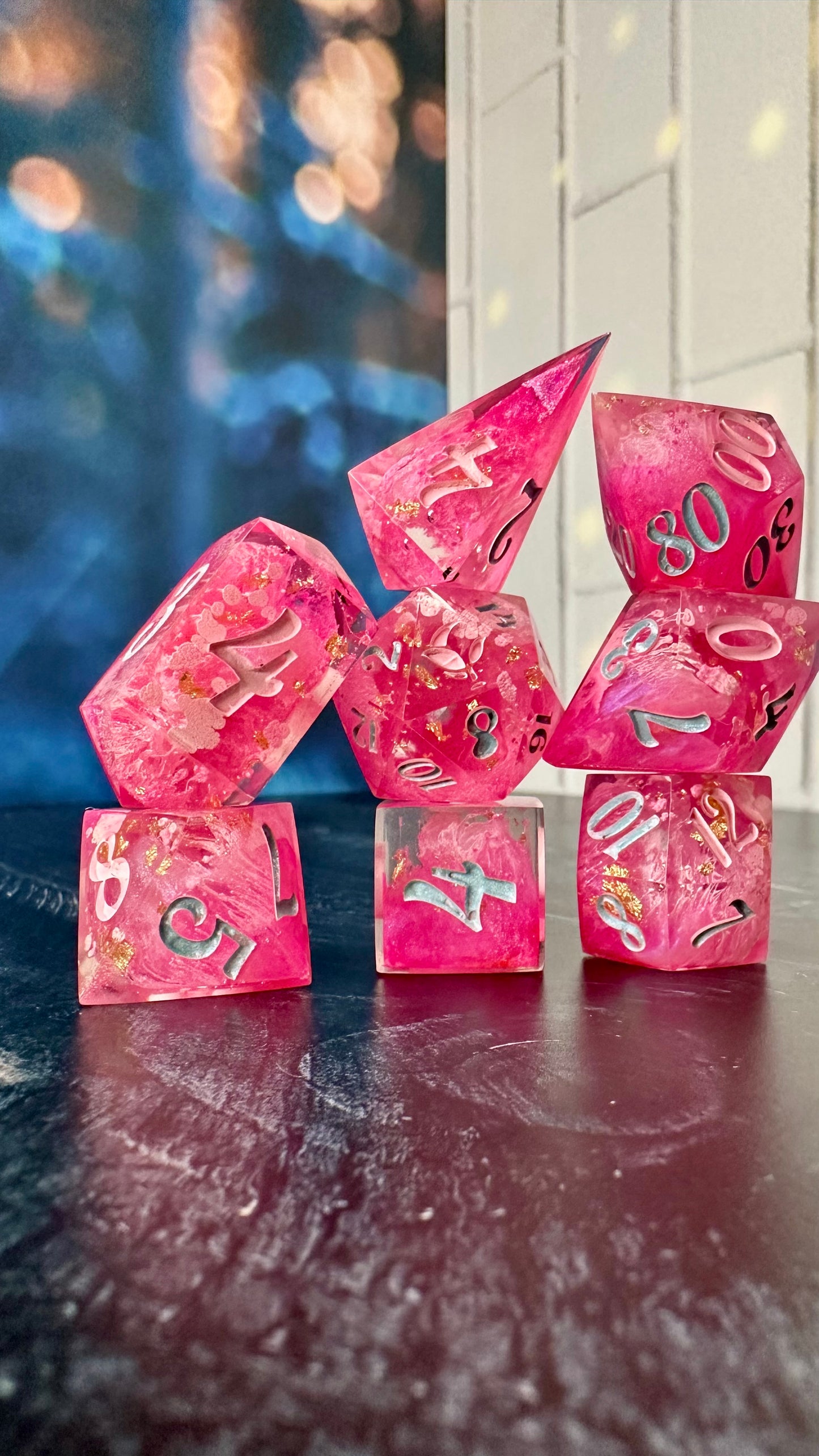 Popular- 8 piece polyhedral dice set (Large)
