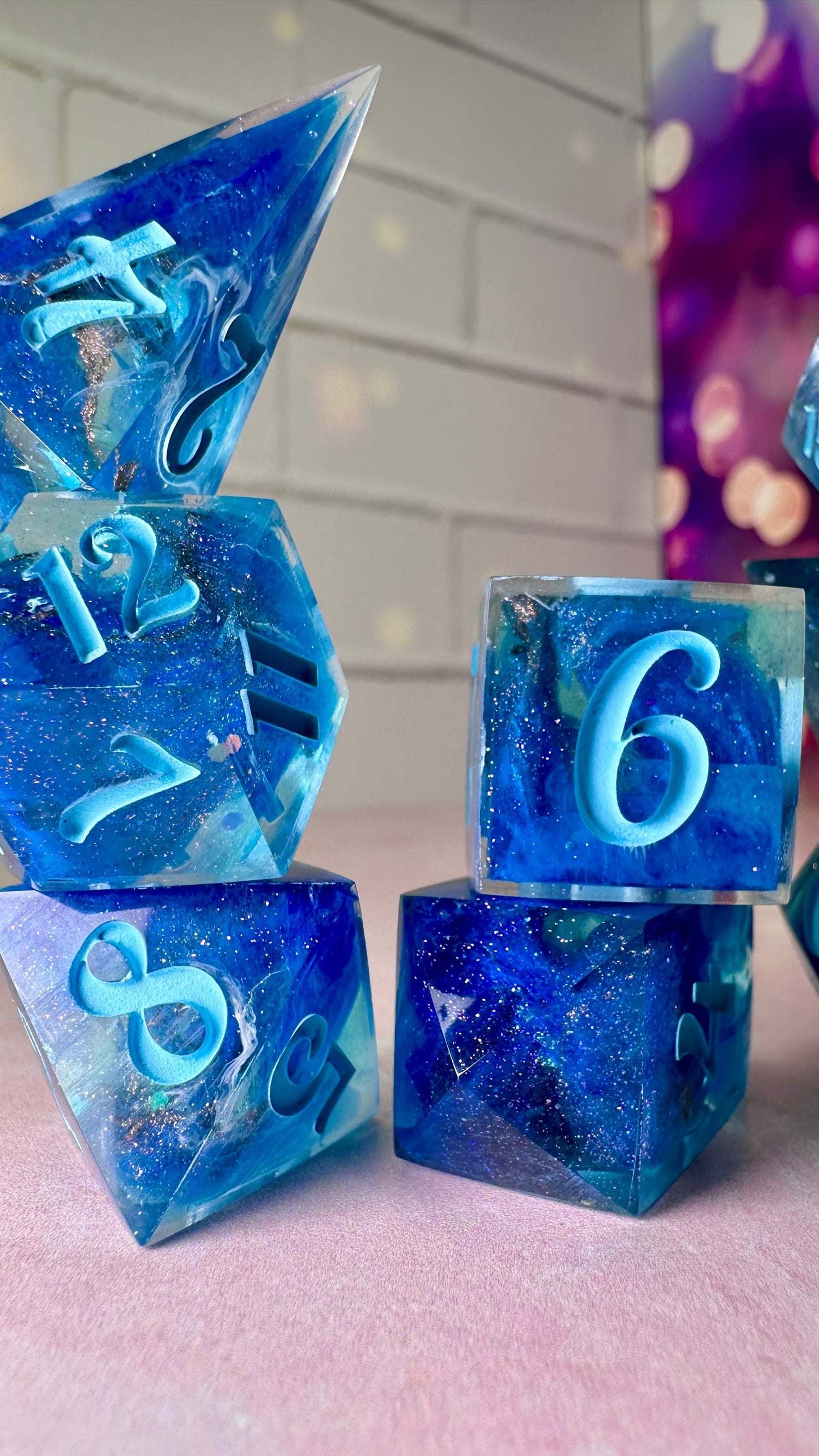 Coven True-Pobody’s Nerfect 8 piece polyhedral dice set (Large)