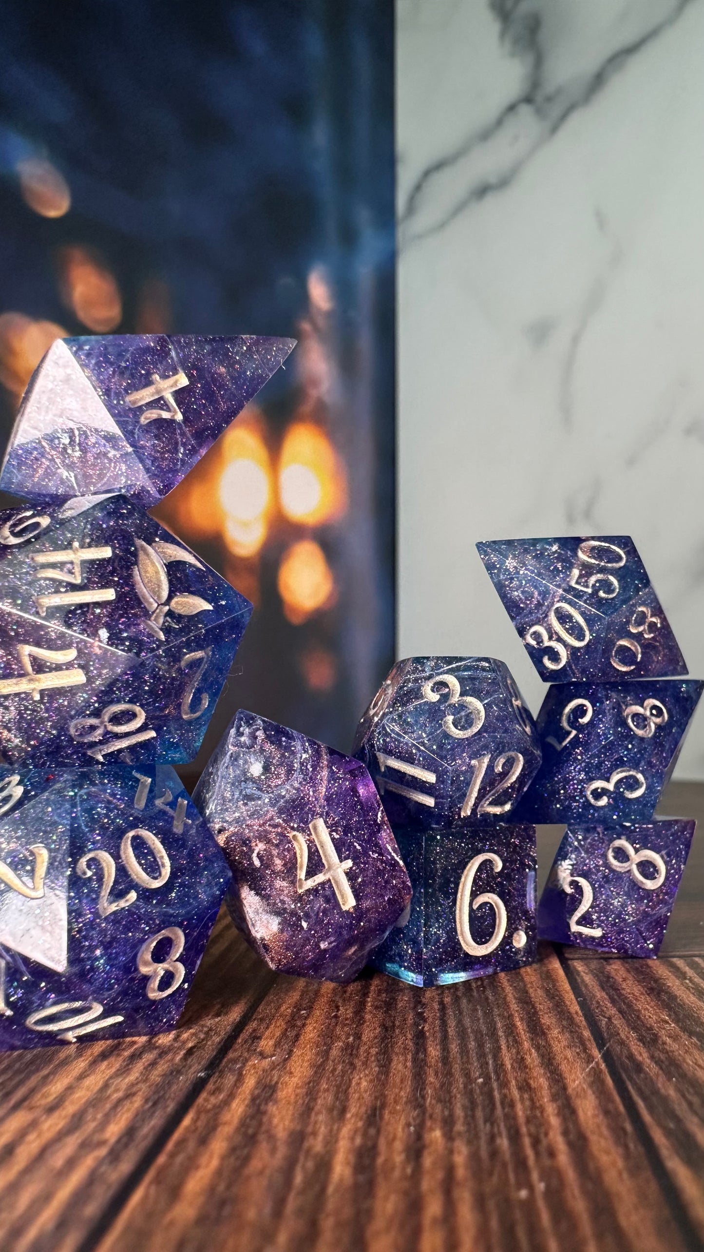 Super Powerful and Special Magic Starborn Princess- 8 piece polyhedral dice set