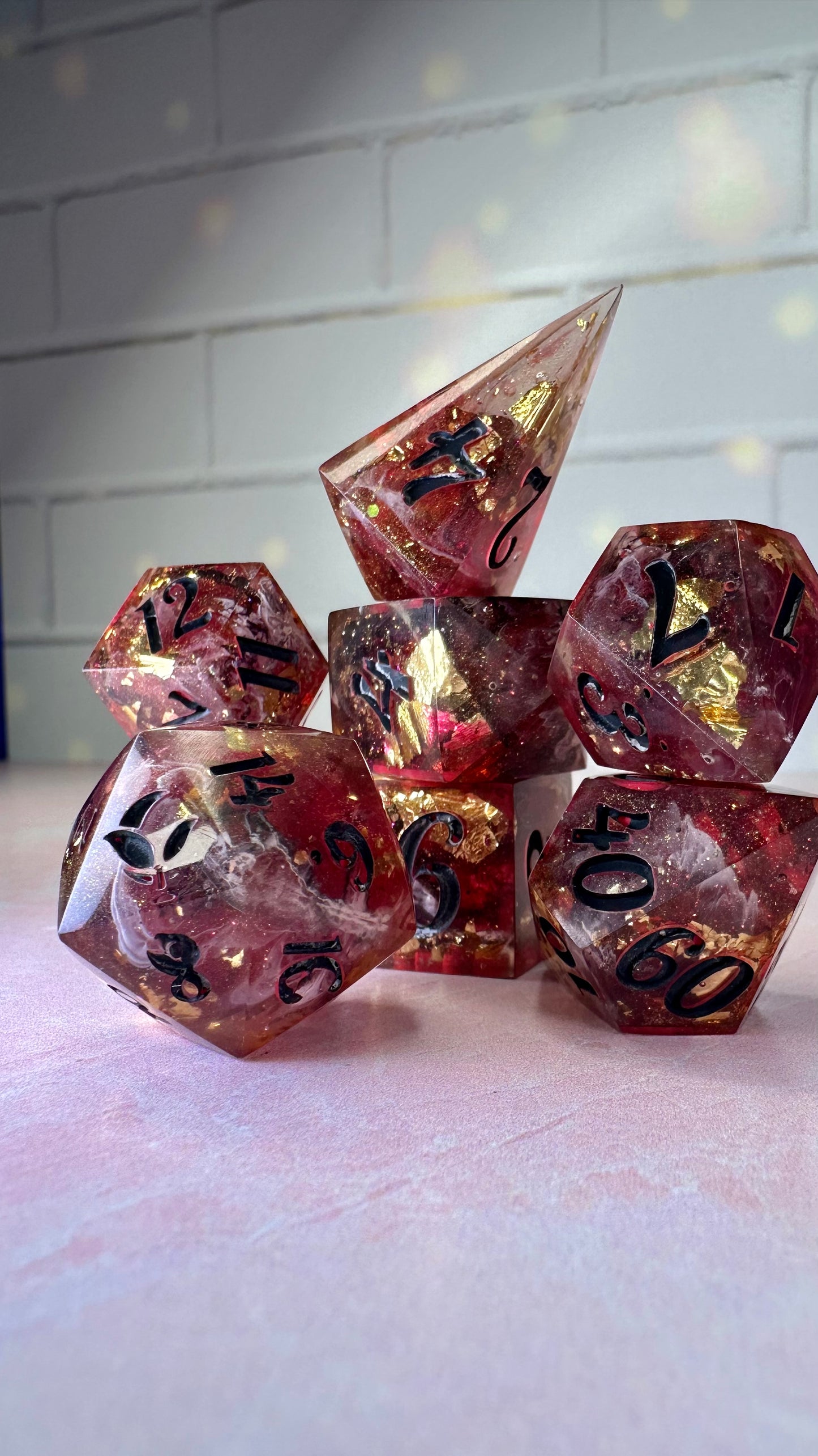 Mother Koril- 8 piece polyhedral dice set (Large) Pobody's Nerfect