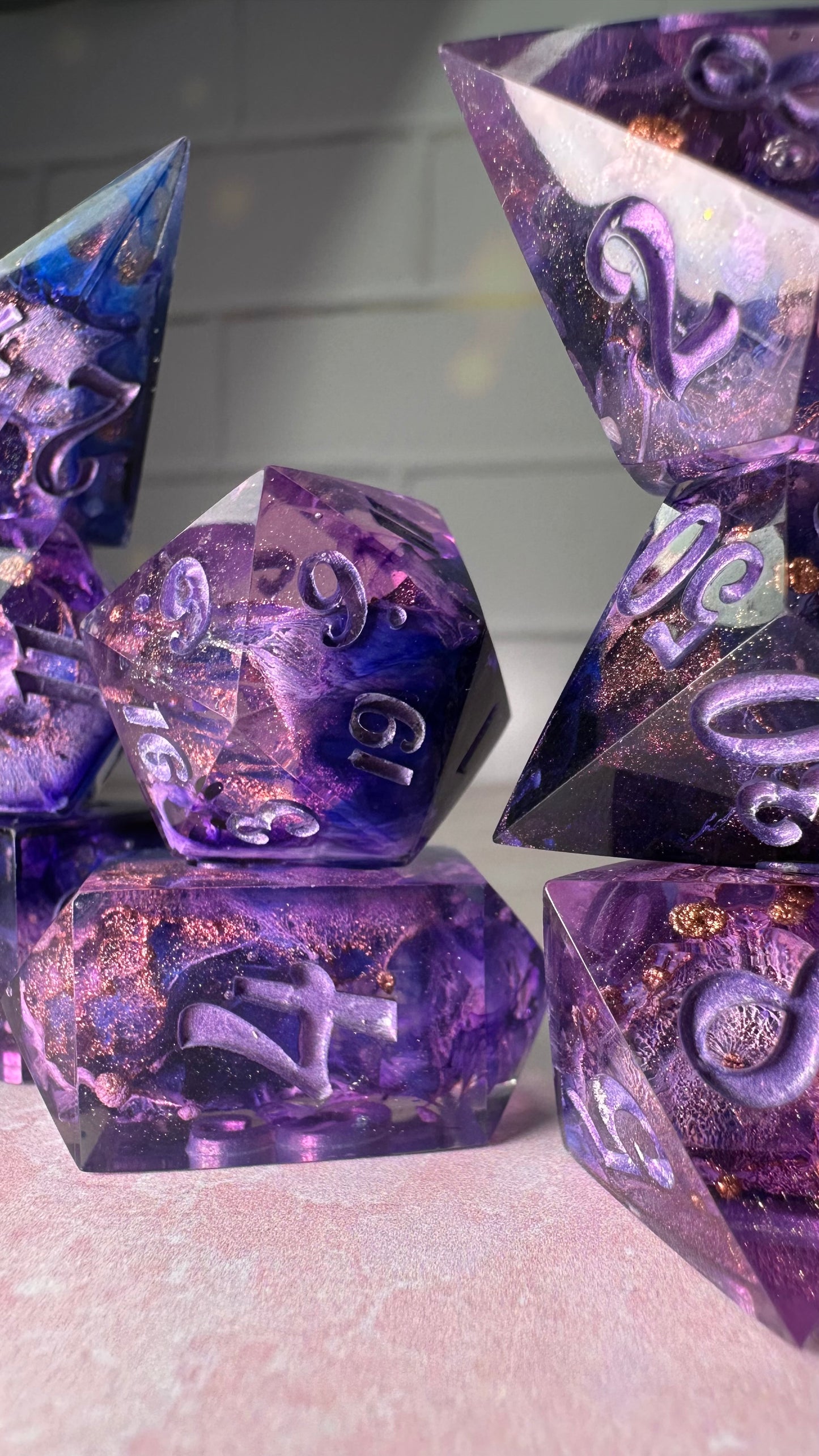 Agatha Harkness-Pobody's Nerfect - 8 piece polyhedral dice set (Large)