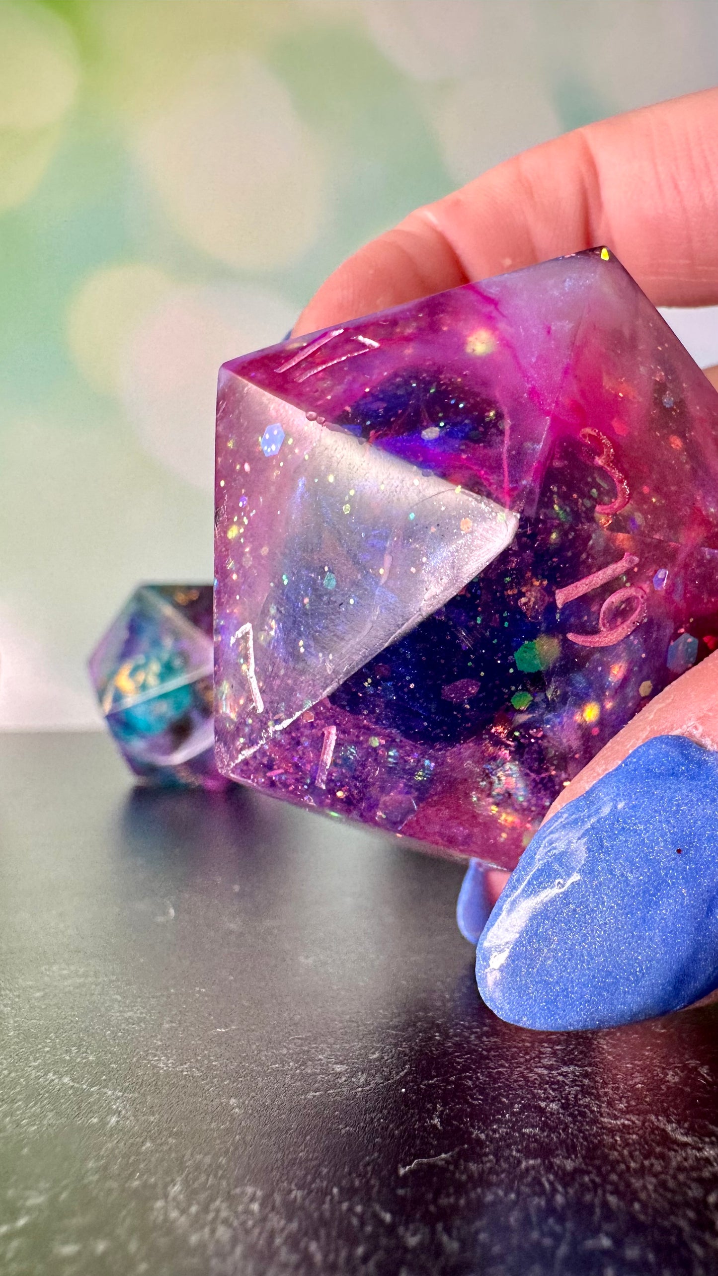 Bi Pride- 60 MM Logo d20 Paperweight Chonk (Beta) Pobody's Nerfect