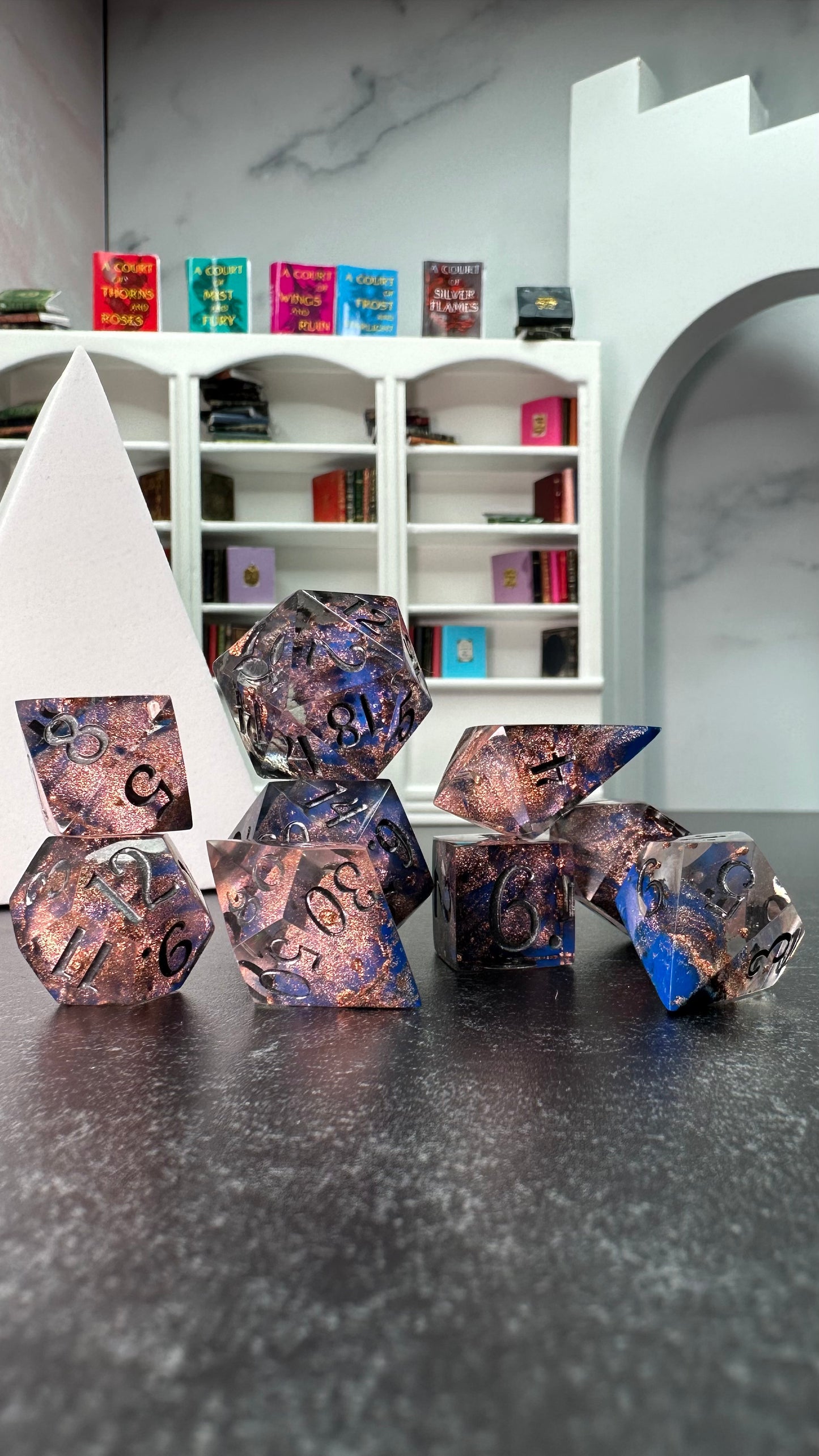Prince of Merchants- 8 piece polyhedral dice set-Pobody's Nerfect