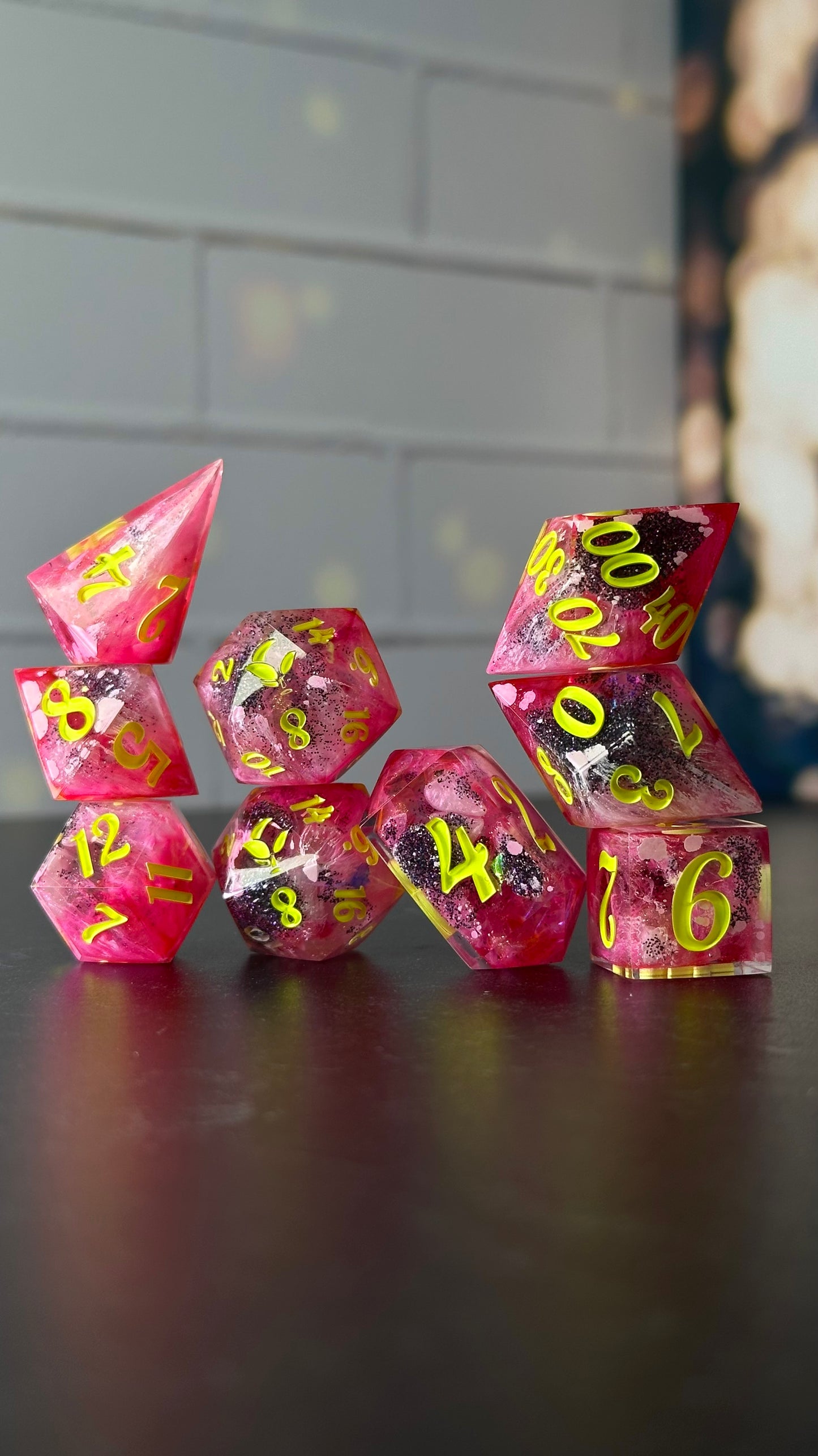 Make it Cute and Savage-8 piece polyhedral dice set (Large)