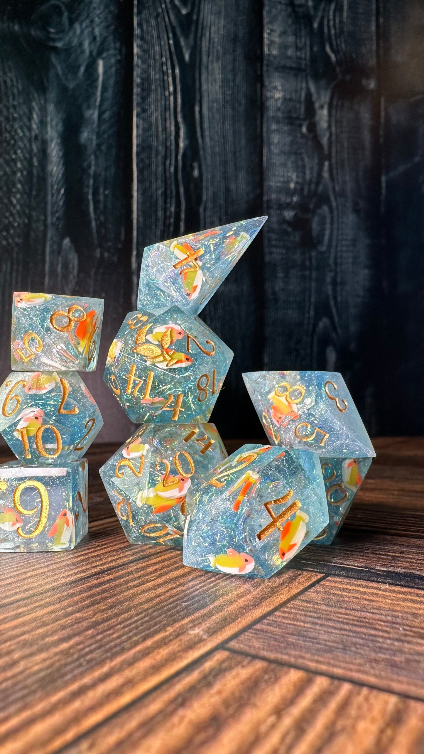 Koi Pond-8 piece polyhedral dice set