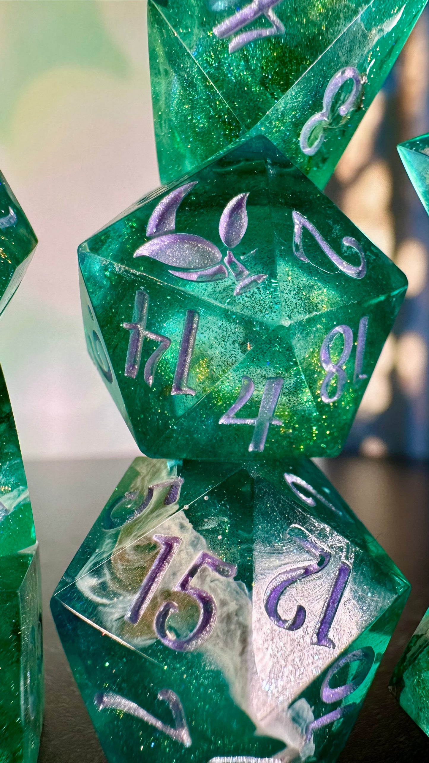 Taurus Season- 8 piece polyhedral dice set