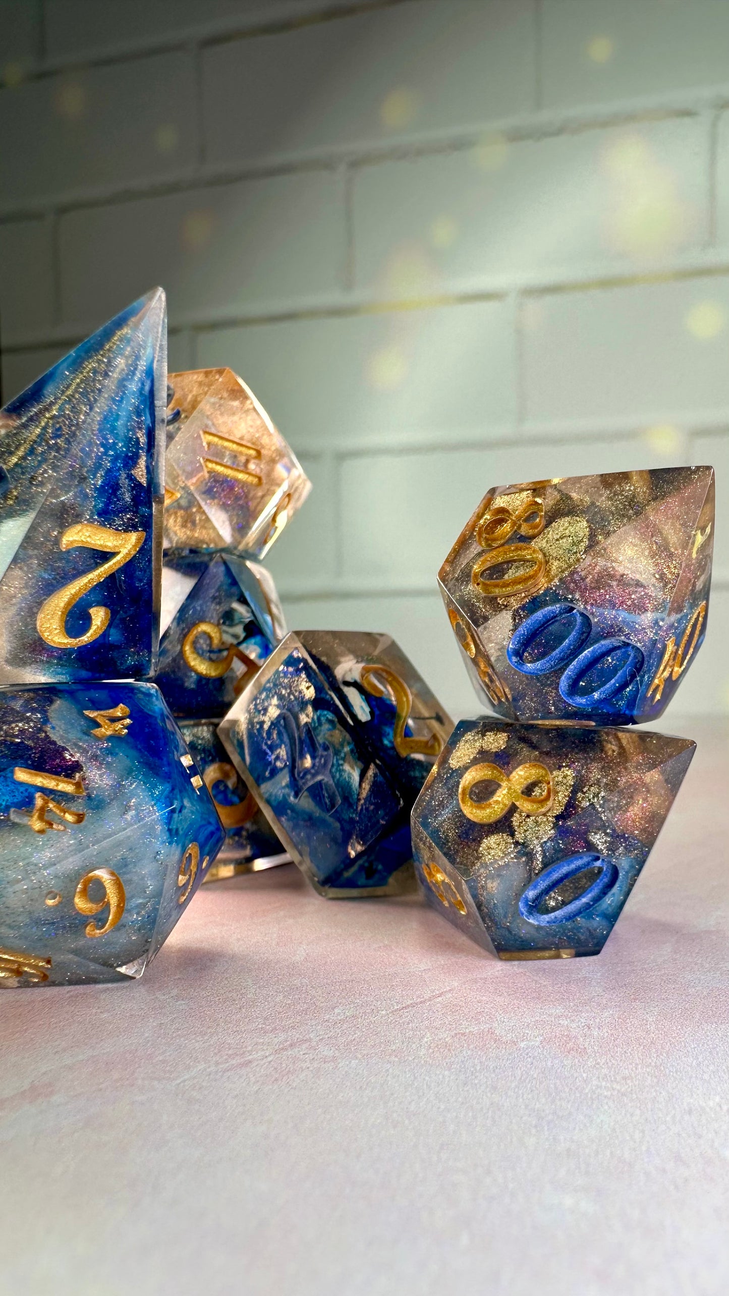 River Song-8 piece polyhedral dice set (Large)