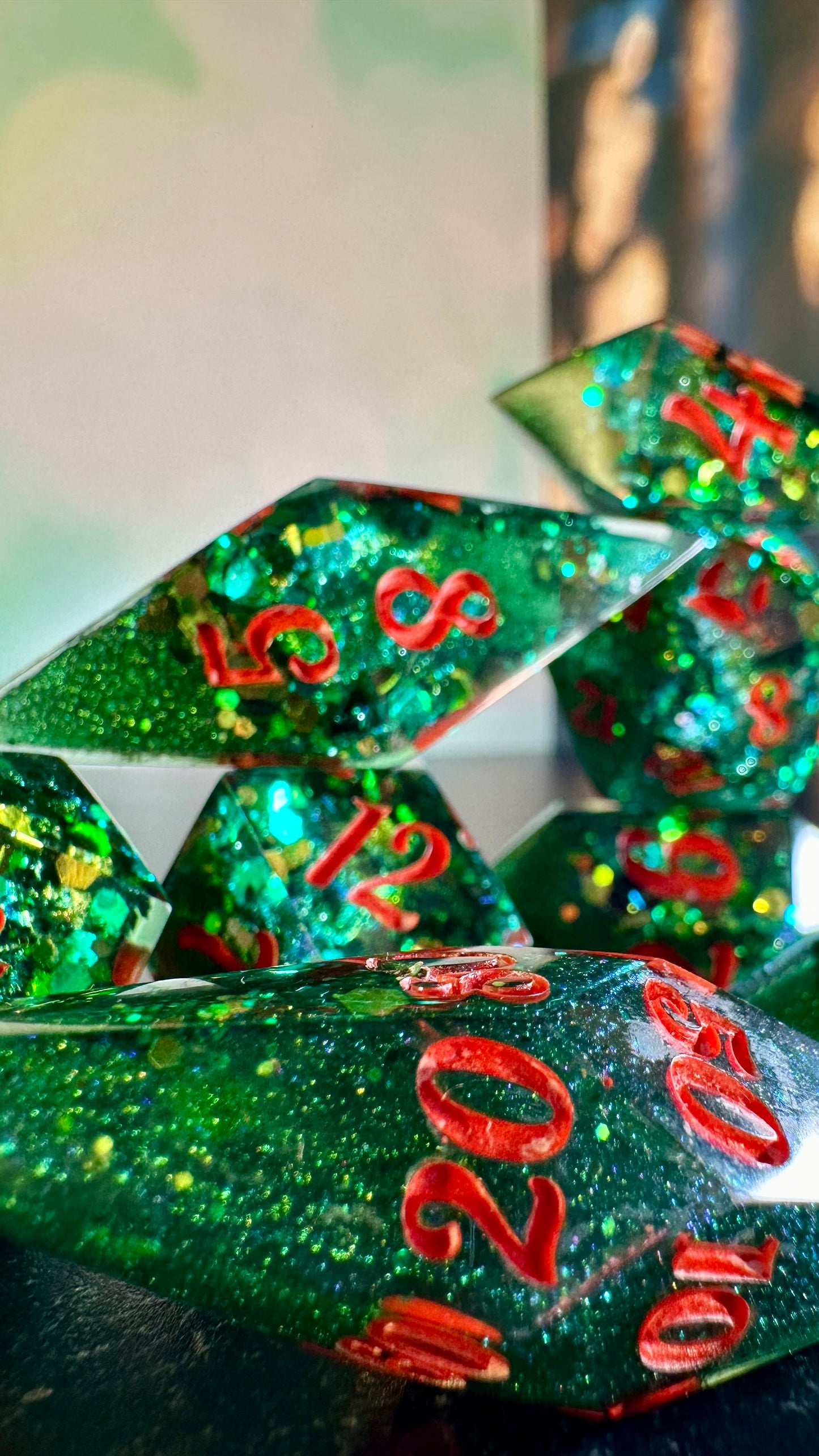 Viper Queen Geode - 8 piece polyhedral dice set- (Pointy Bois)- Pobody’s Nerfect