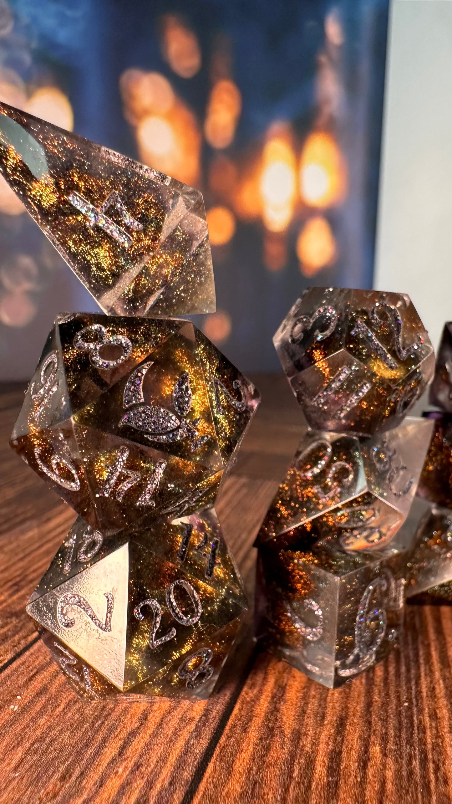 The Shadow of Death- 8 piece polyhedral dice set