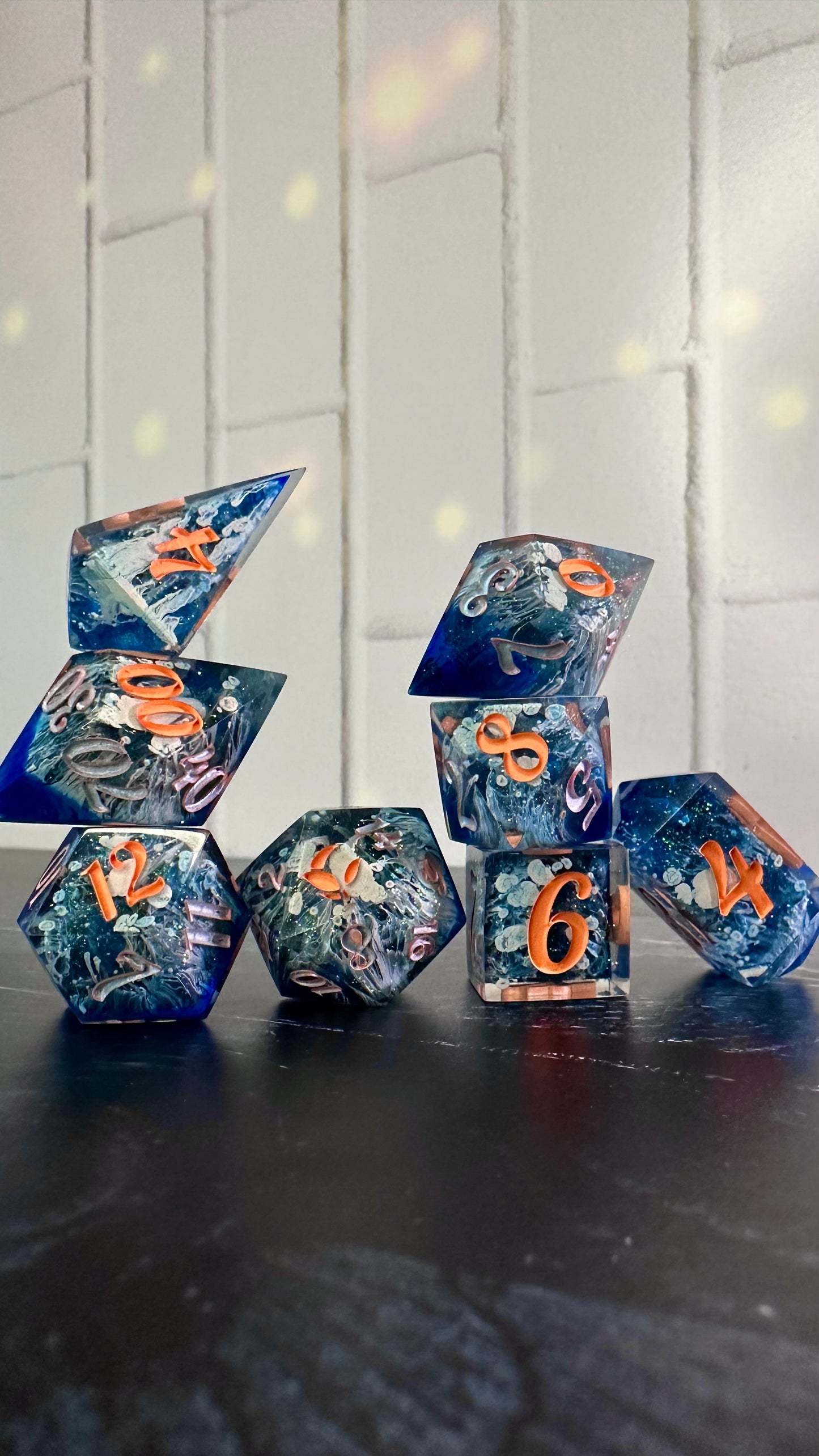 Dear Old Shiz - 8 piece polyhedral dice set (Large)
