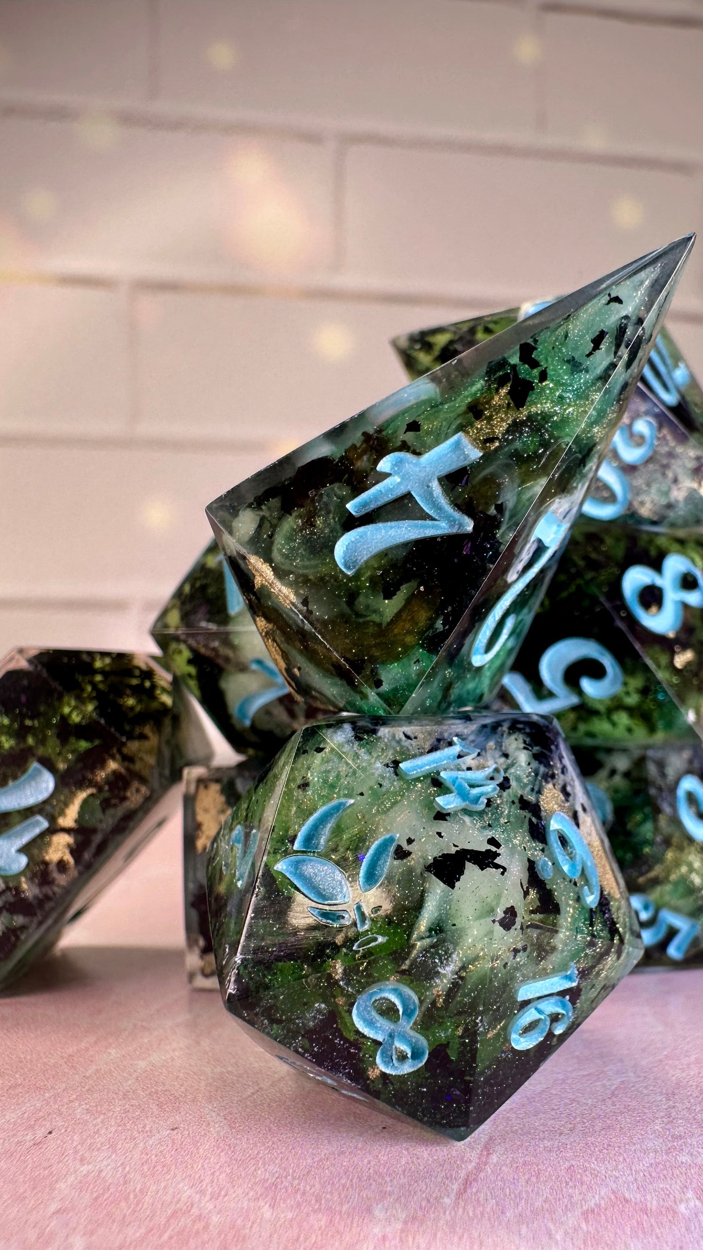 Brendok- 8 piece polyhedral dice set (Large) Pobody's Nerfect