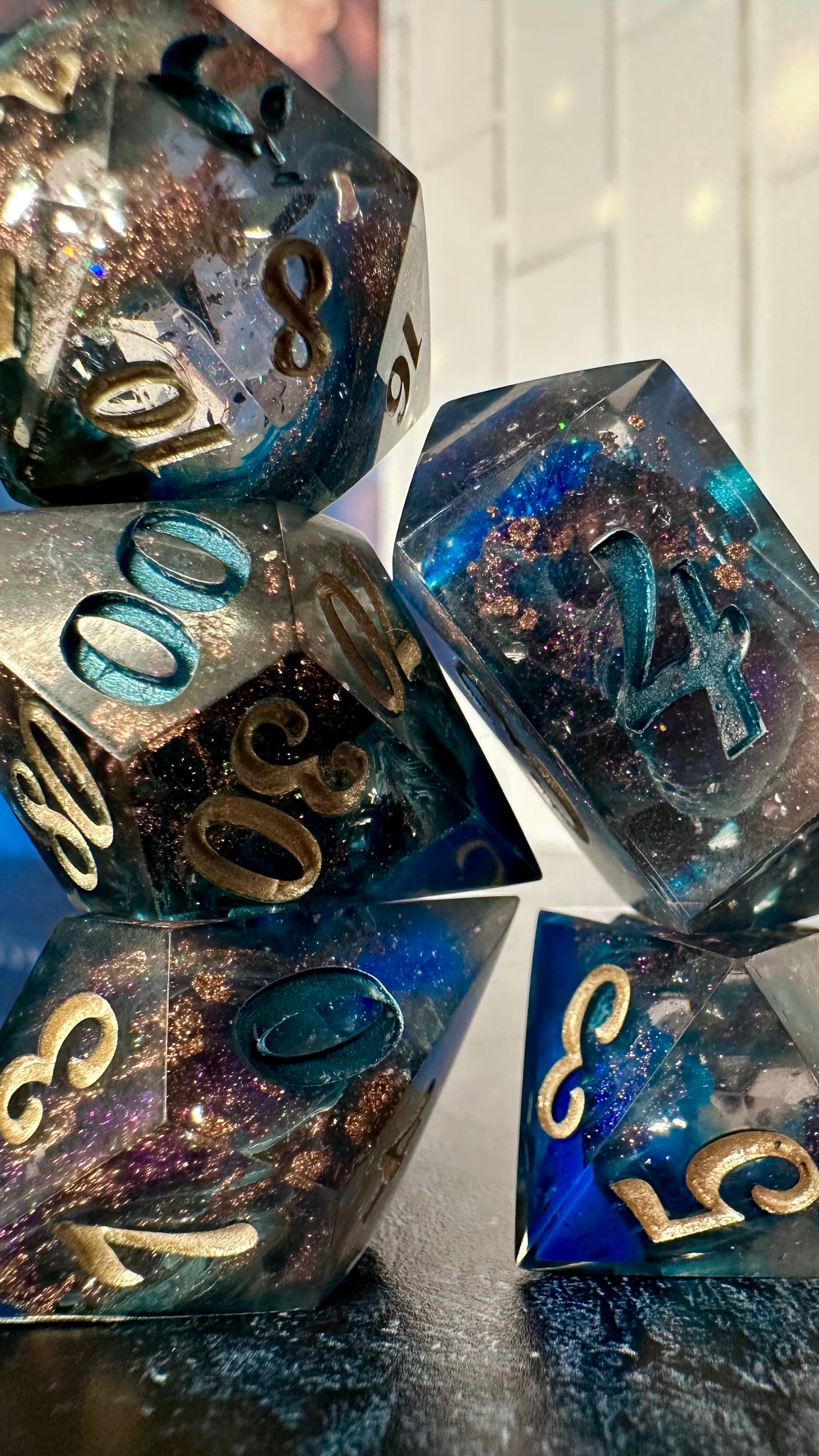 Fiyero Tiglaar, Winkie Country- 8 piece polyhedral dice set (Large)