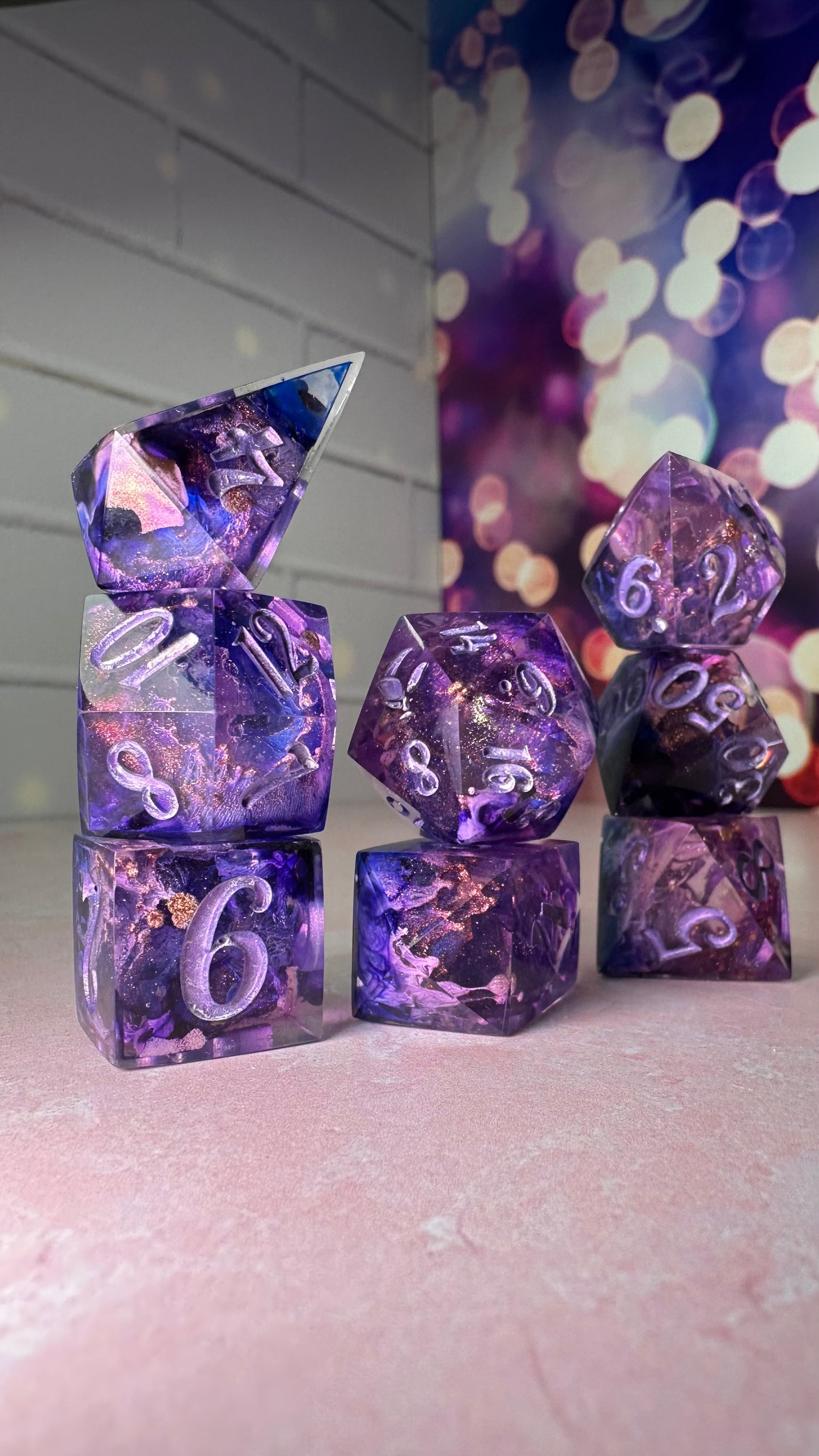 Agatha Harkness-Pobody's Nerfect - 8 piece polyhedral dice set (Large)