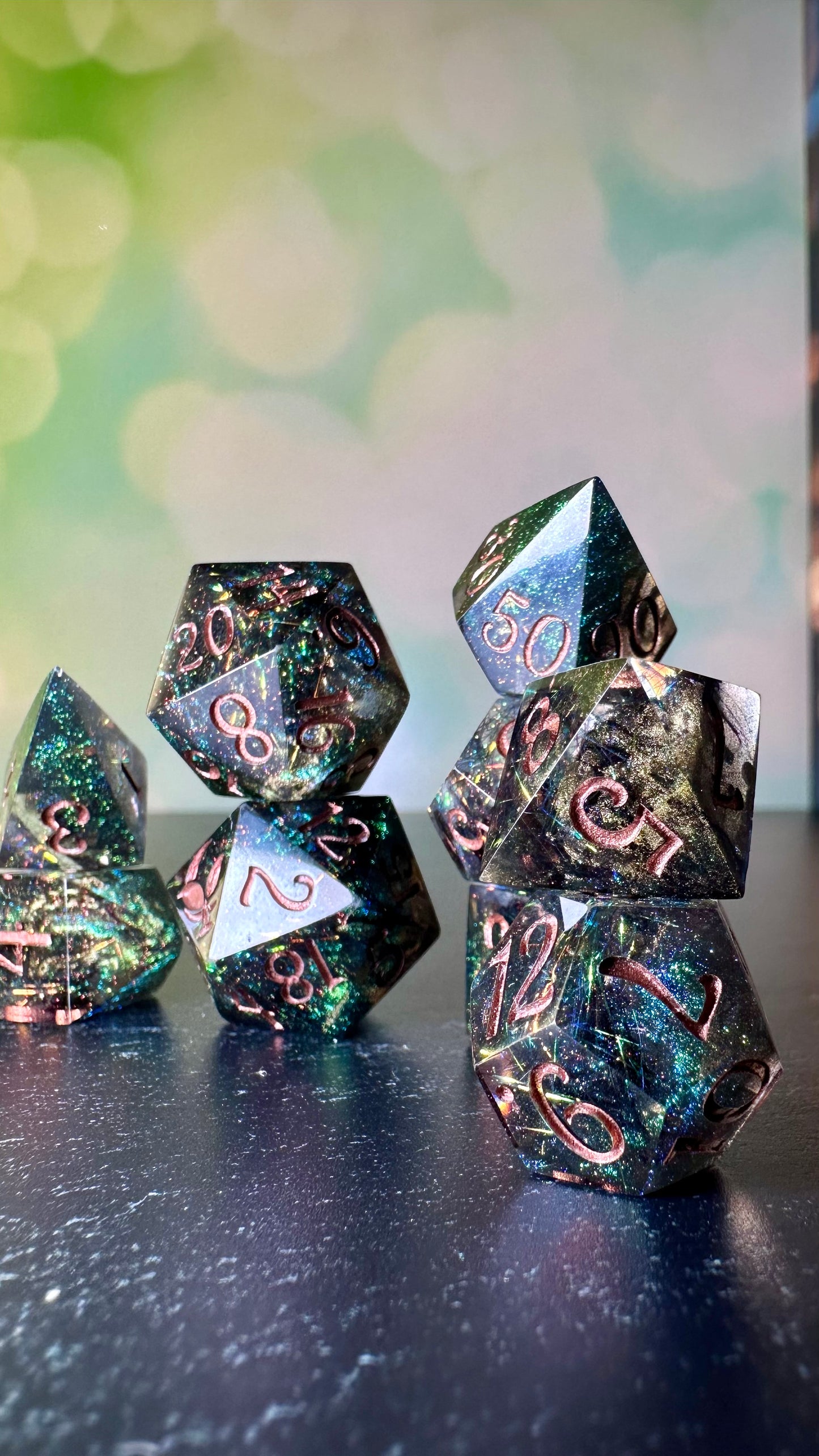 Sabine Fendyr - 8 piece polyhedral dice set