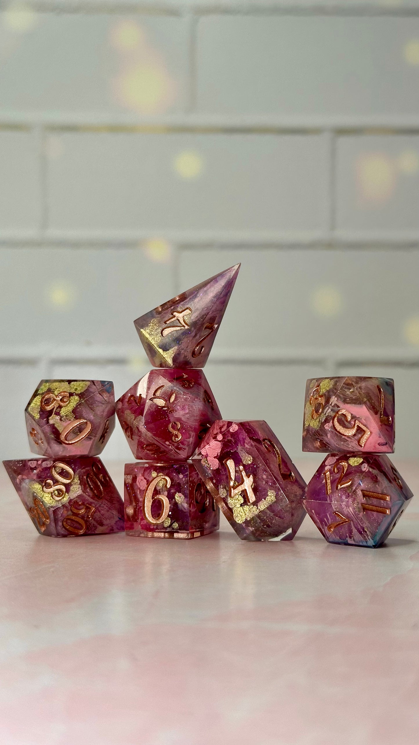 “I loved being a witch”-8 piece polyhedral dice set (Large)