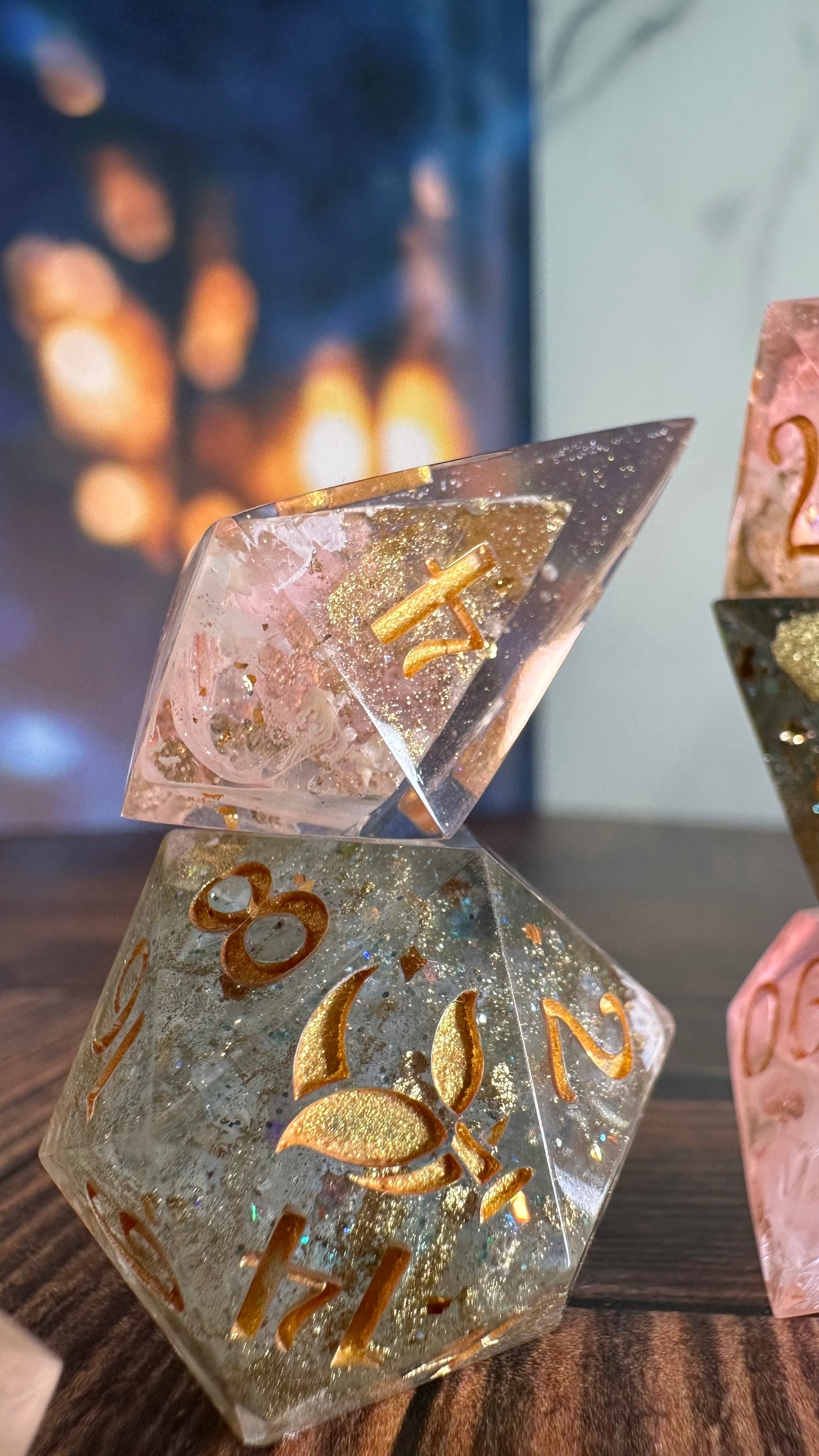 Juniper Andromeda- 8 piece polyhedral dice set