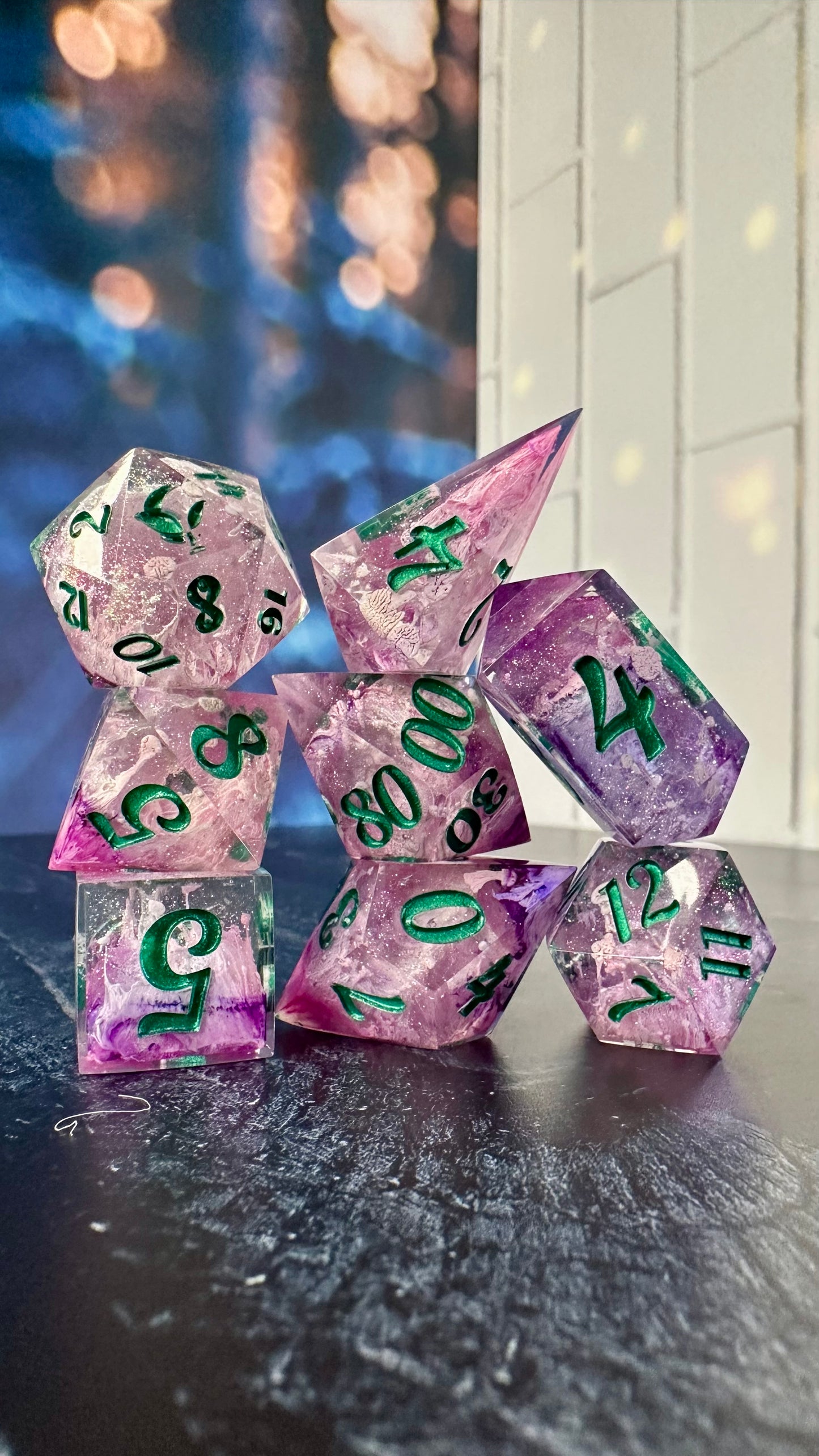 Unadulterated Loathing - 8 piece polyhedral dice set (Large)