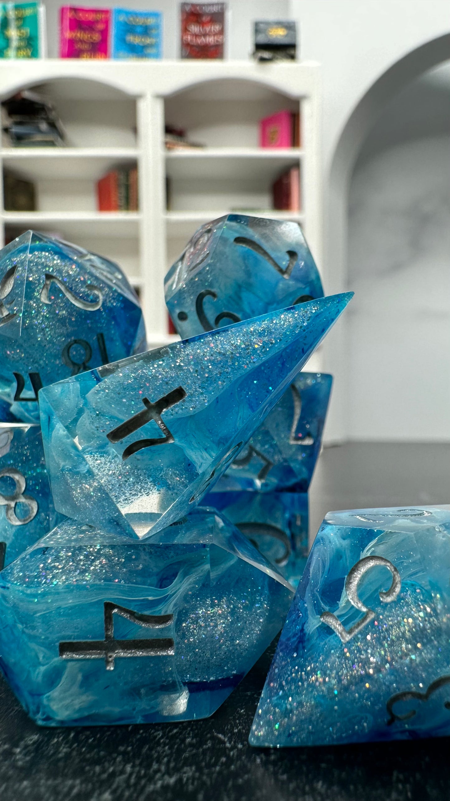 Elaine's Hope- 8 piece polyhedral dice set-Pobody's Nerfect