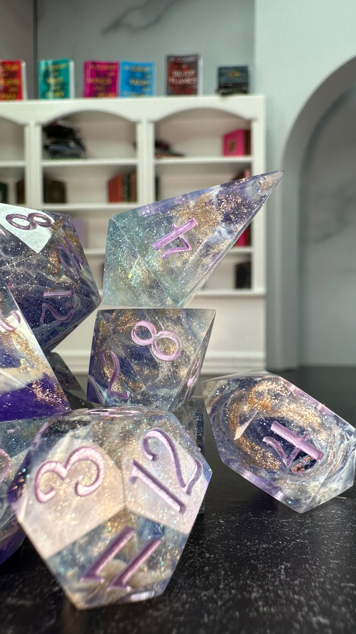 Velaris: City of Starlight- 8 piece polyhedral dice set