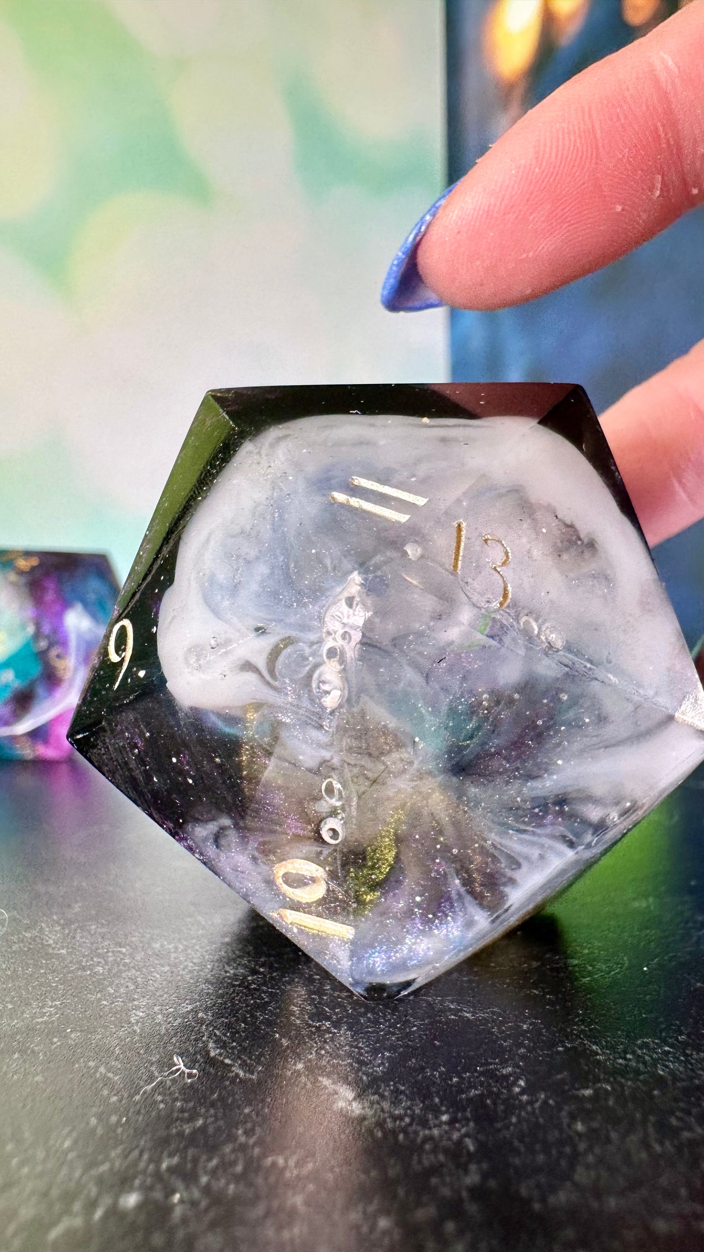 Hidden Depths- 60 MM Logo d20 Paperweight Chonk (Beta) Pobody's Nerfect
