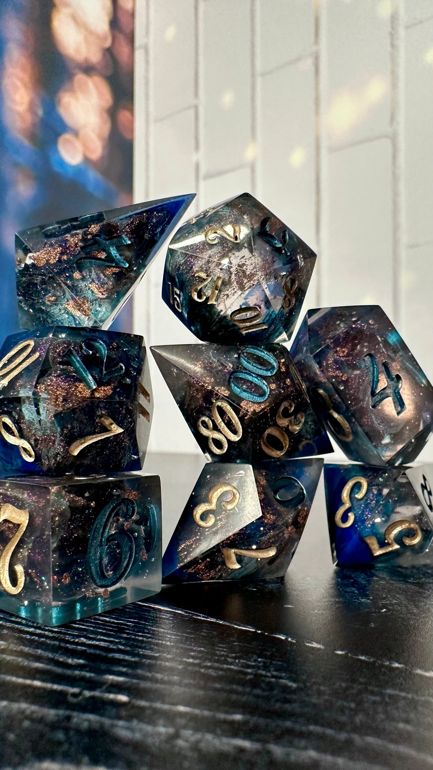 Fiyero Tiglaar, Winkie Country- 8 piece polyhedral dice set (Large)