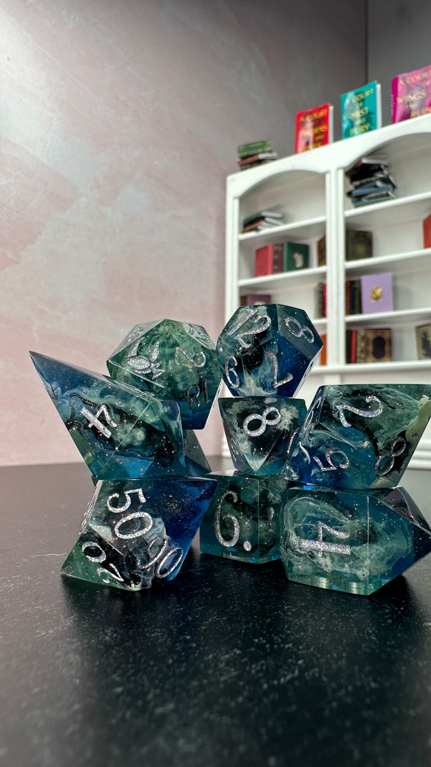Made- 8 piece polyhedral dice set