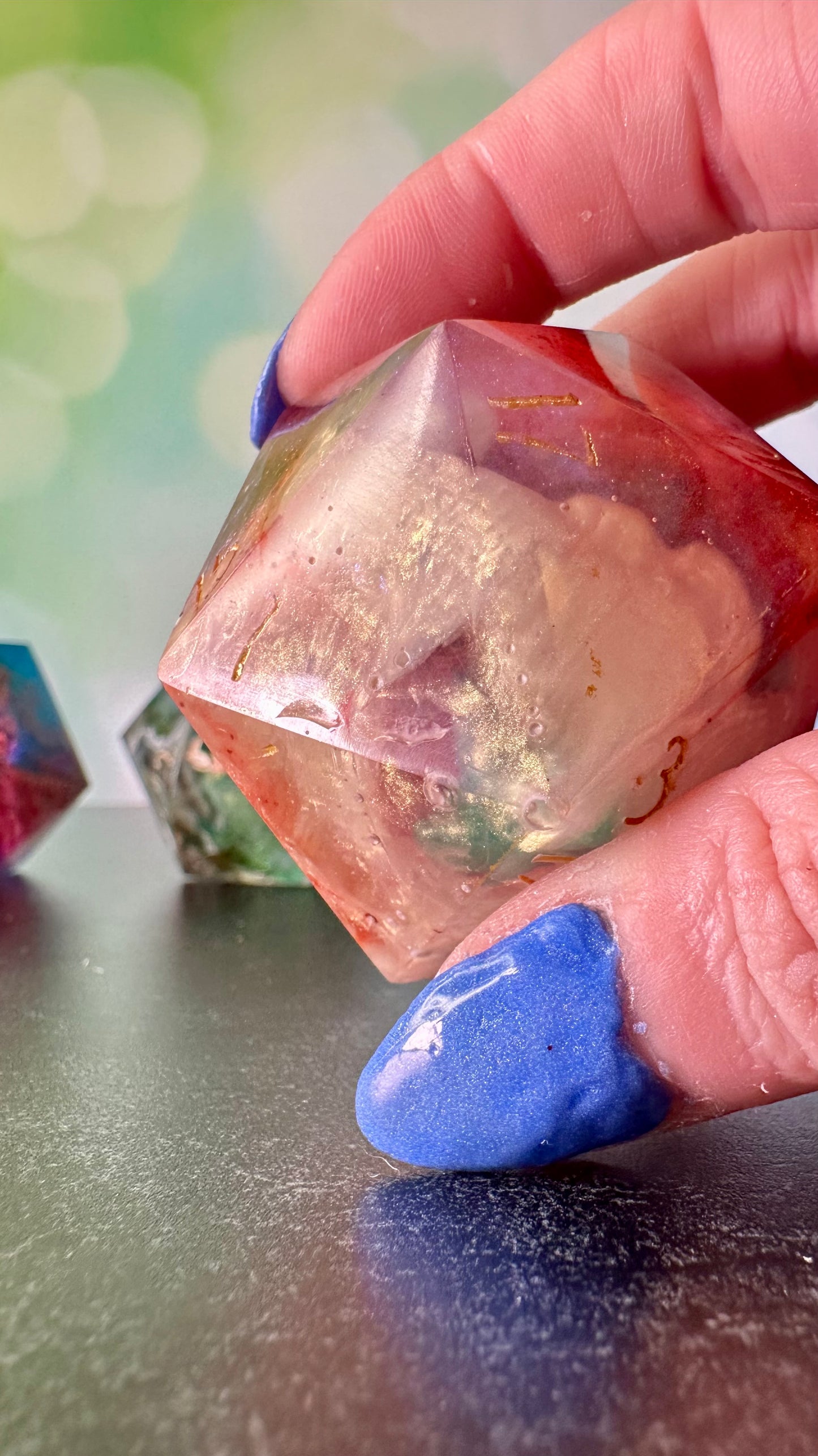 Strawberry and Cream Popsicle 60 MM Logo d20 Paperweight Chonk (Beta) Pobody's Nerfect (Copy)