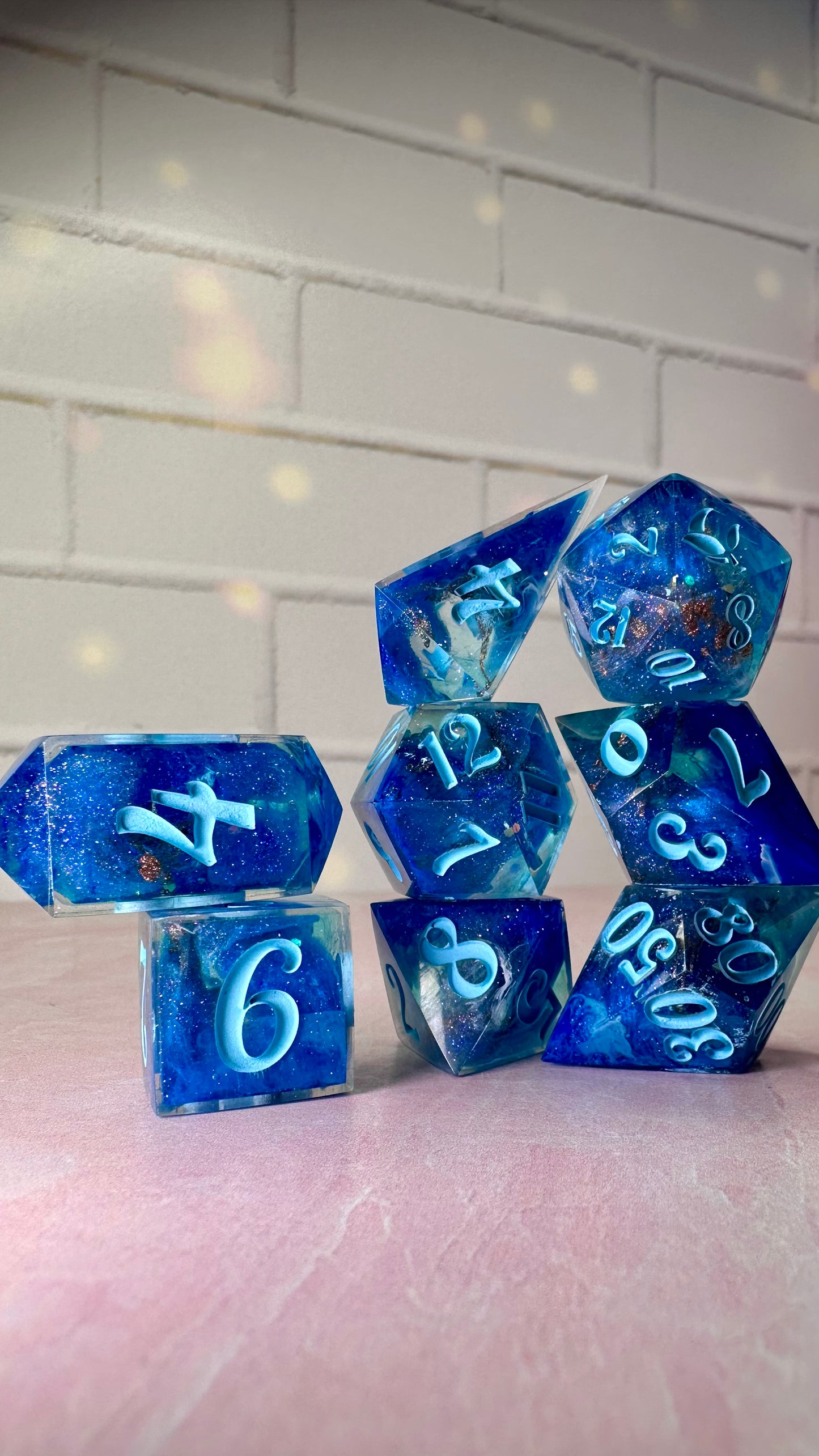 Coven True-Pobody’s Nerfect 8 piece polyhedral dice set (Large)