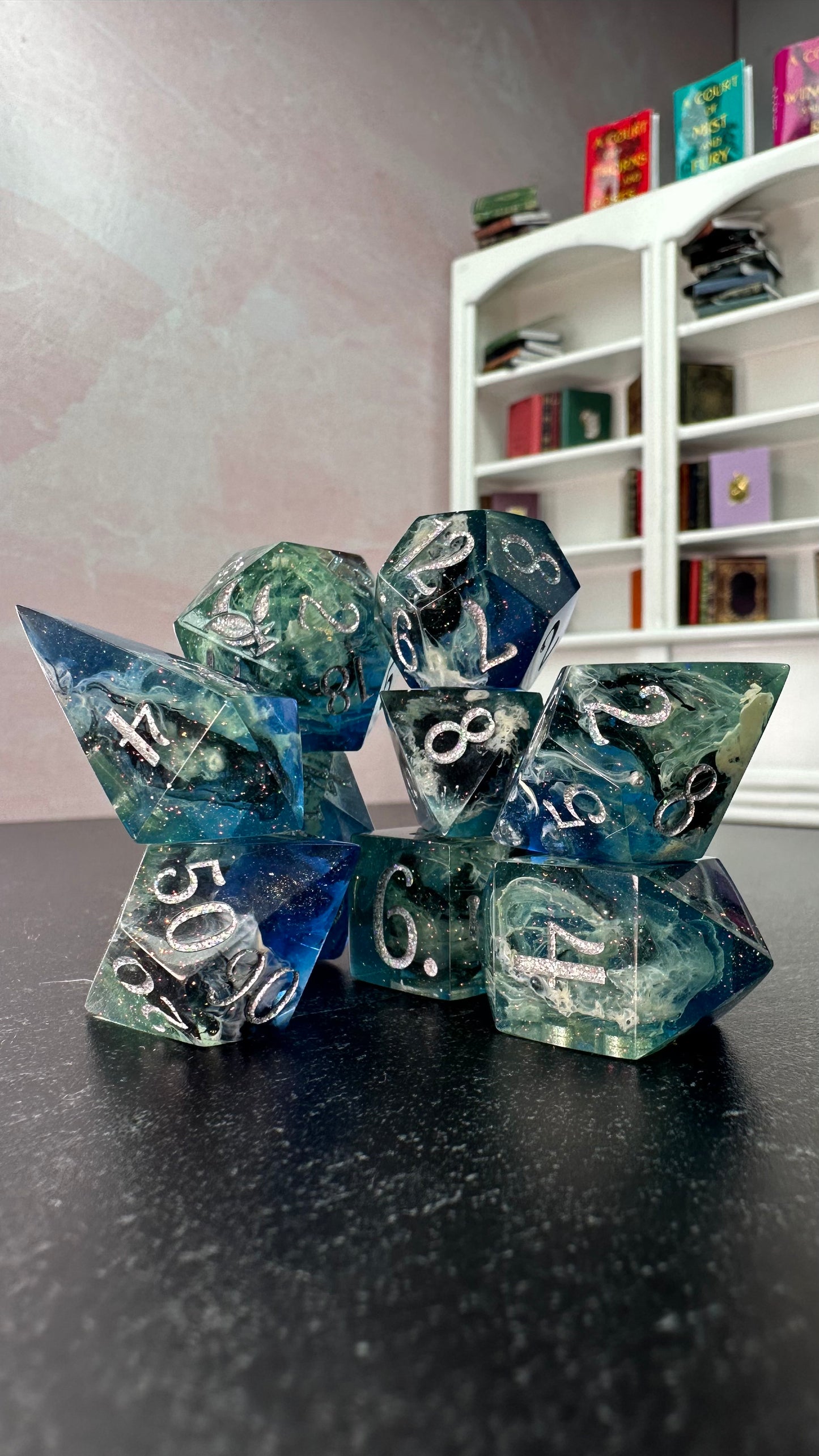 Made- 8 piece polyhedral dice set