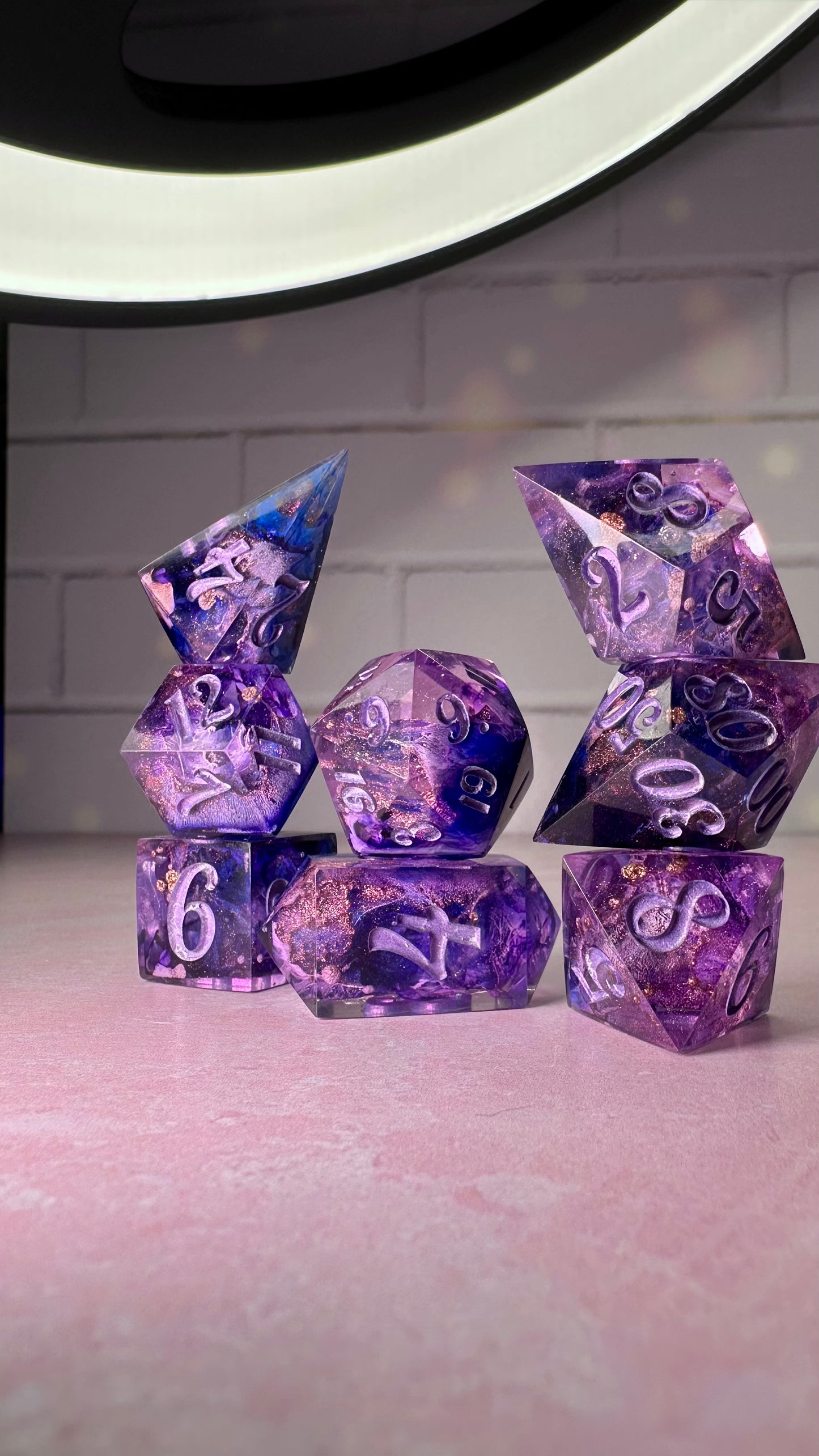 Agatha Harkness-Pobody's Nerfect - 8 piece polyhedral dice set (Large)