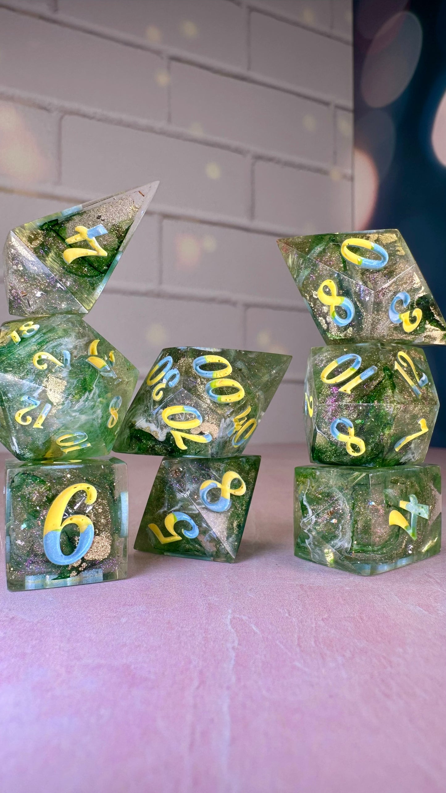 As Above Sits the Stars- 8 piece polyhedral dice set (Large)