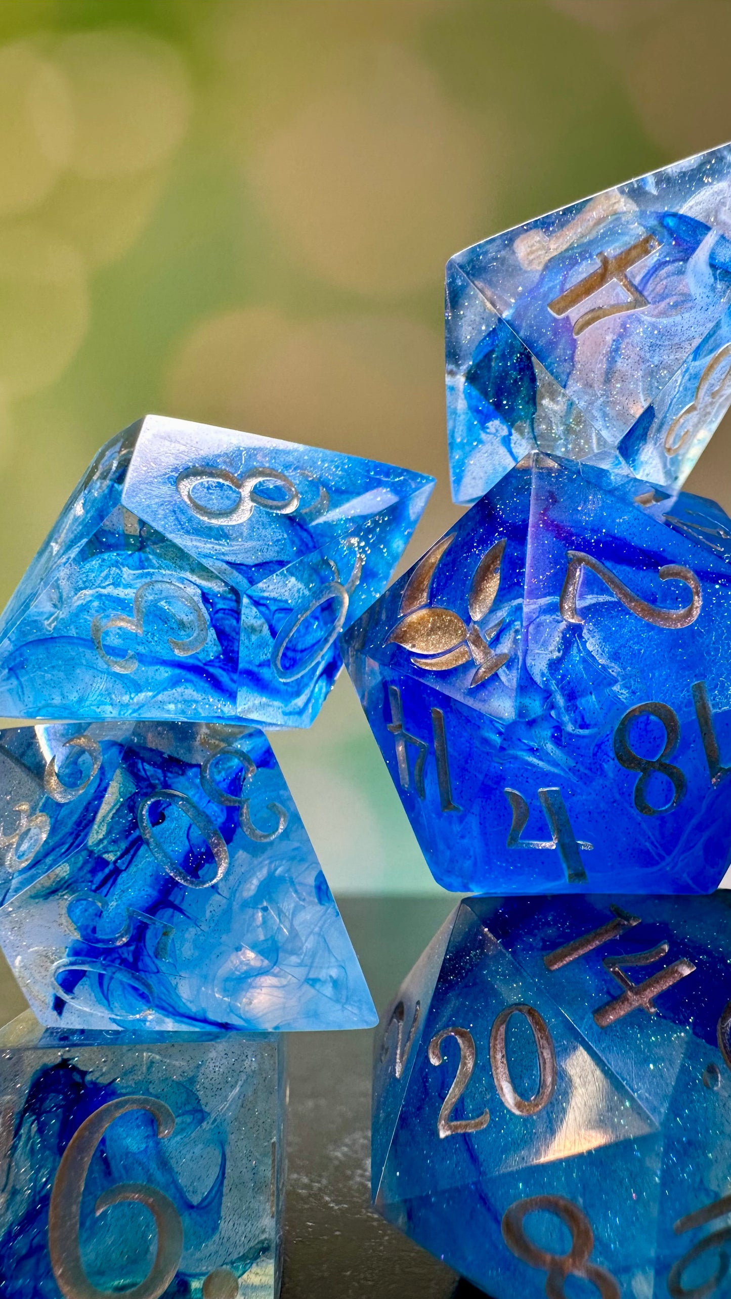Weather Mage- 8 piece polyhedral dice set