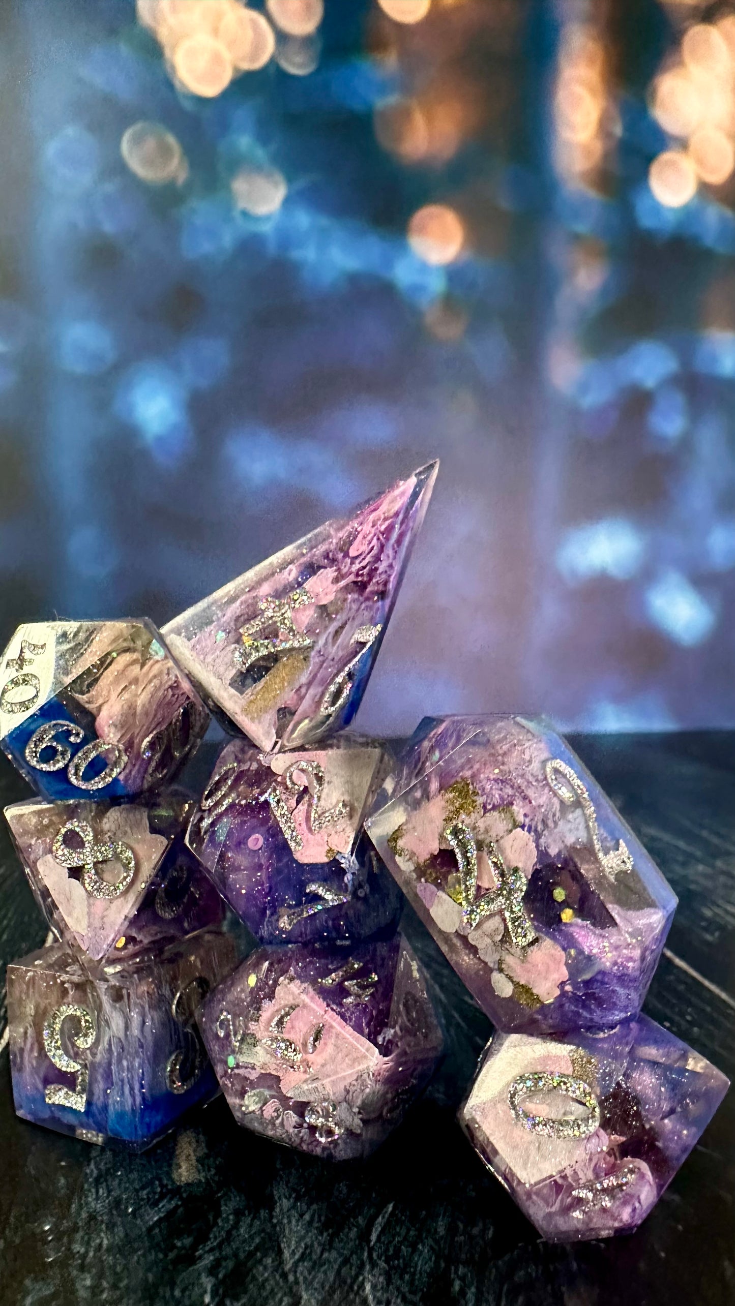 The Ozdust Ballroom-8 piece polyhedral dice set (Large) Pobody's Nerfect