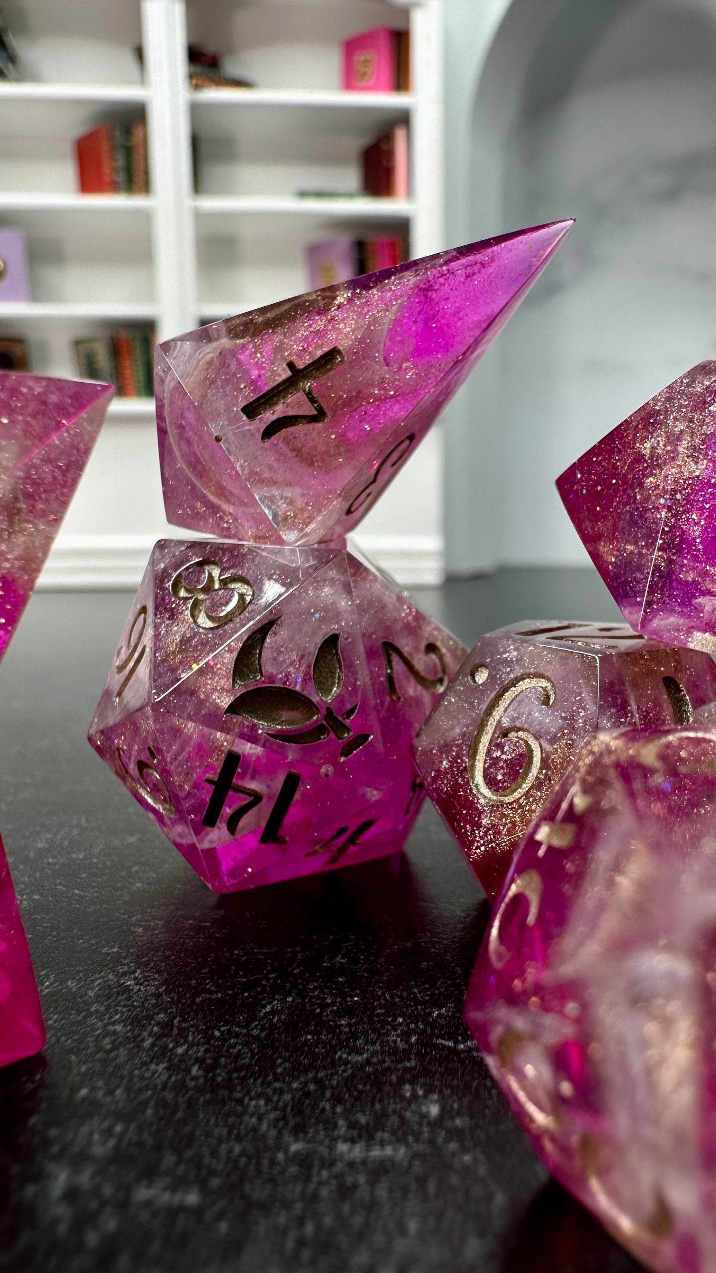 Starfall Dawn- 8 piece polyhedral dice set-Pobody's Nerfect