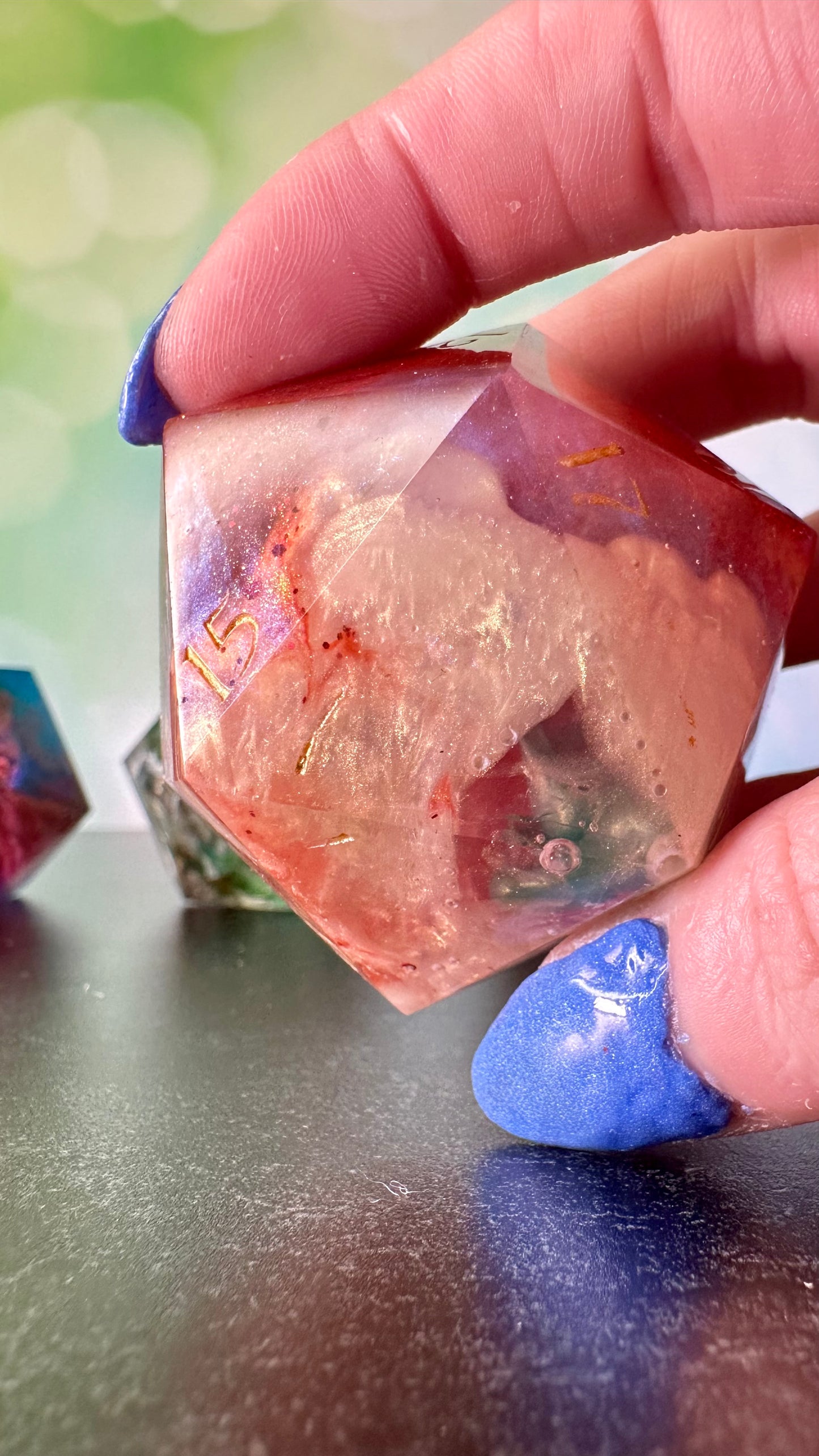 Strawberry and Cream Popsicle 60 MM Logo d20 Paperweight Chonk (Beta) Pobody's Nerfect (Copy)