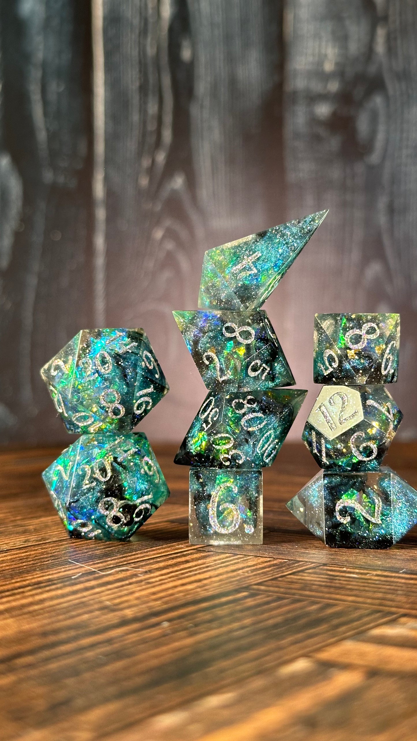 Morpheus 8 piece polyhedral dice set
