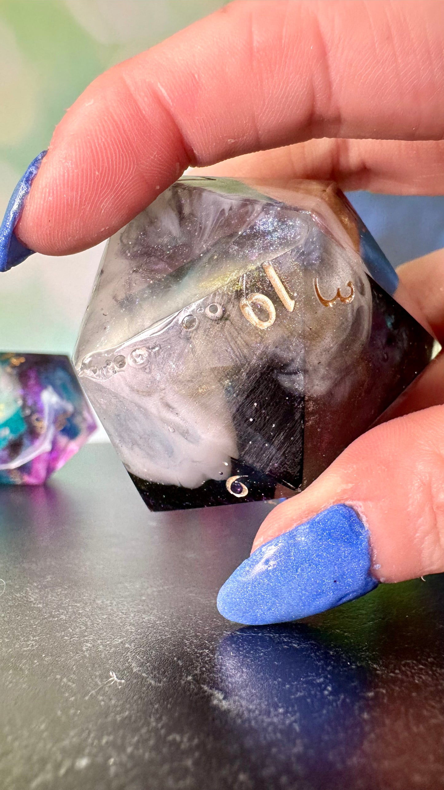 Hidden Depths- 60 MM Logo d20 Paperweight Chonk (Beta) Pobody's Nerfect