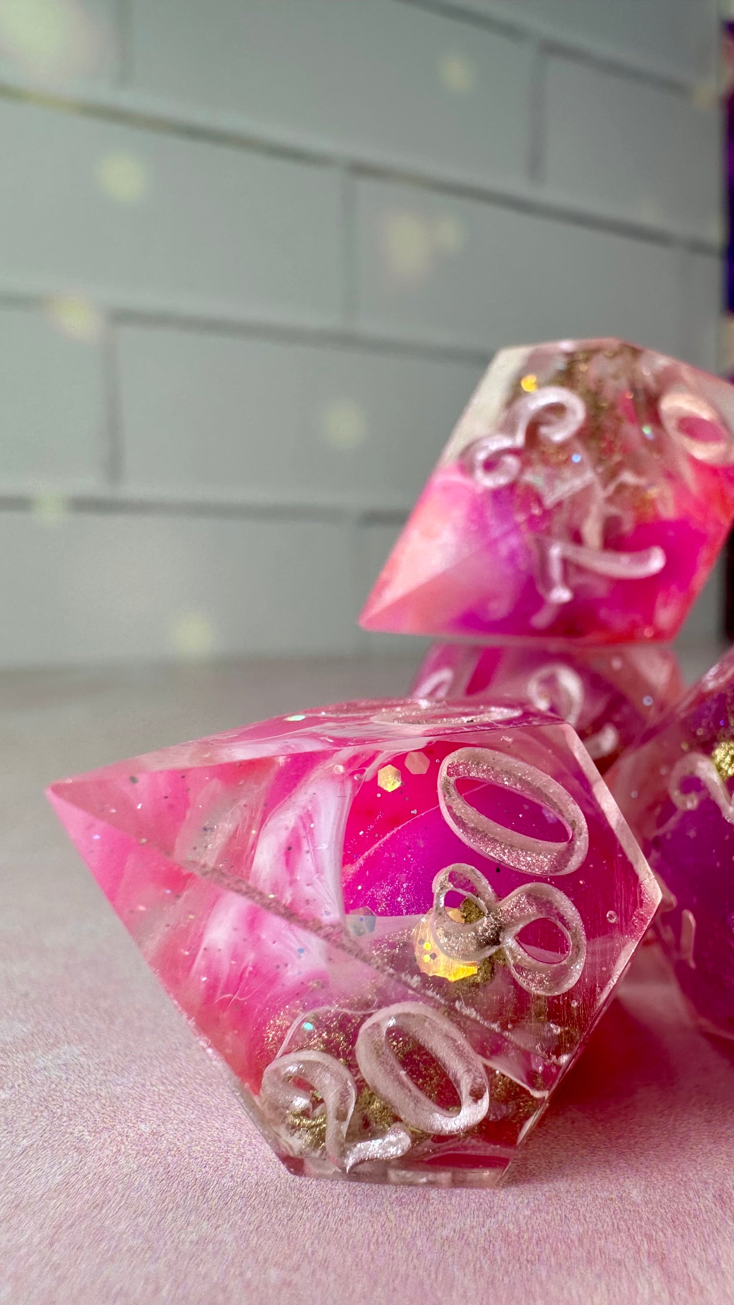 Lesbian Pride 2025-8 piece polyhedral dice set (Large)