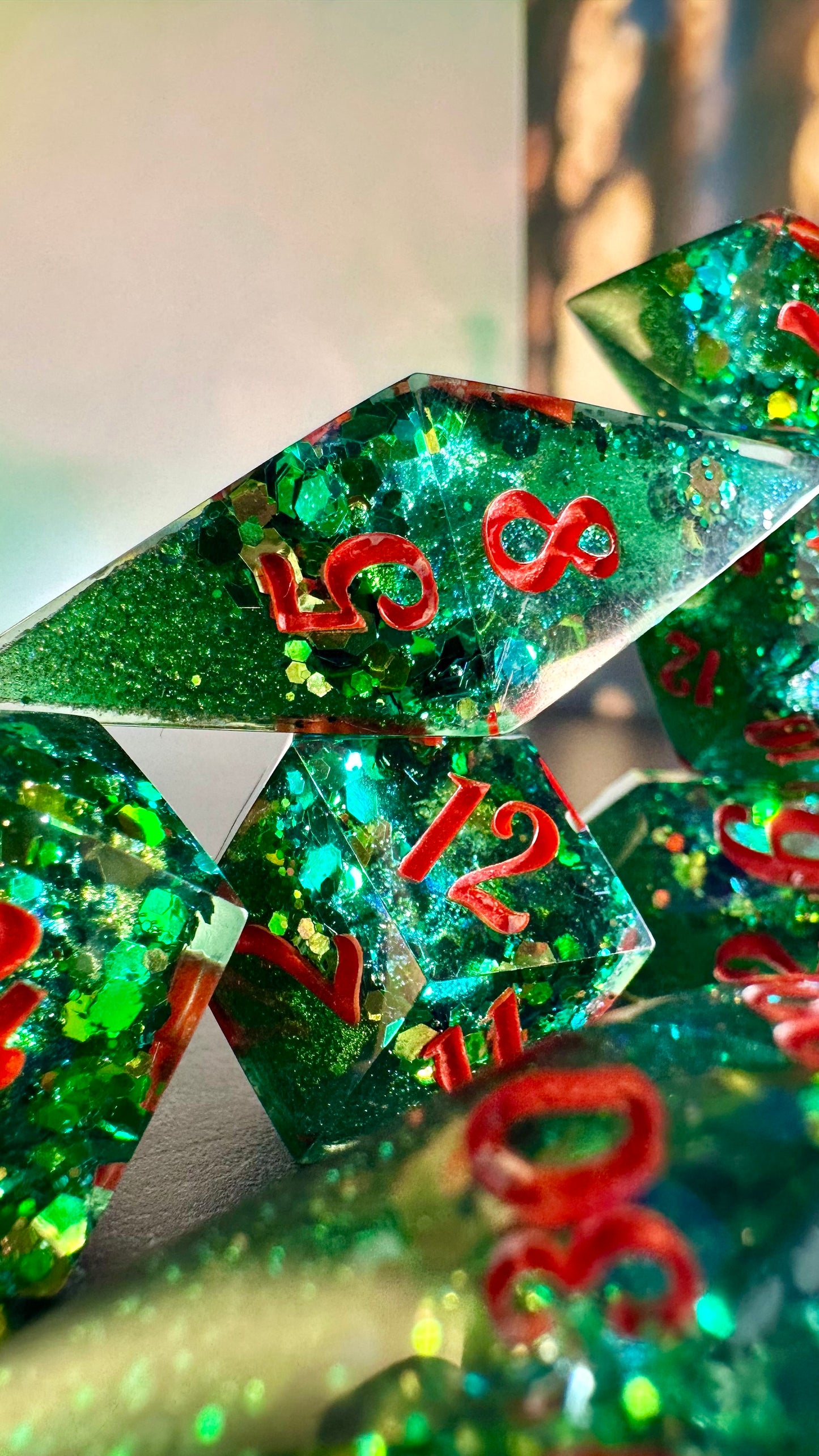 Viper Queen Geode - 8 piece polyhedral dice set- (Pointy Bois)- Pobody’s Nerfect