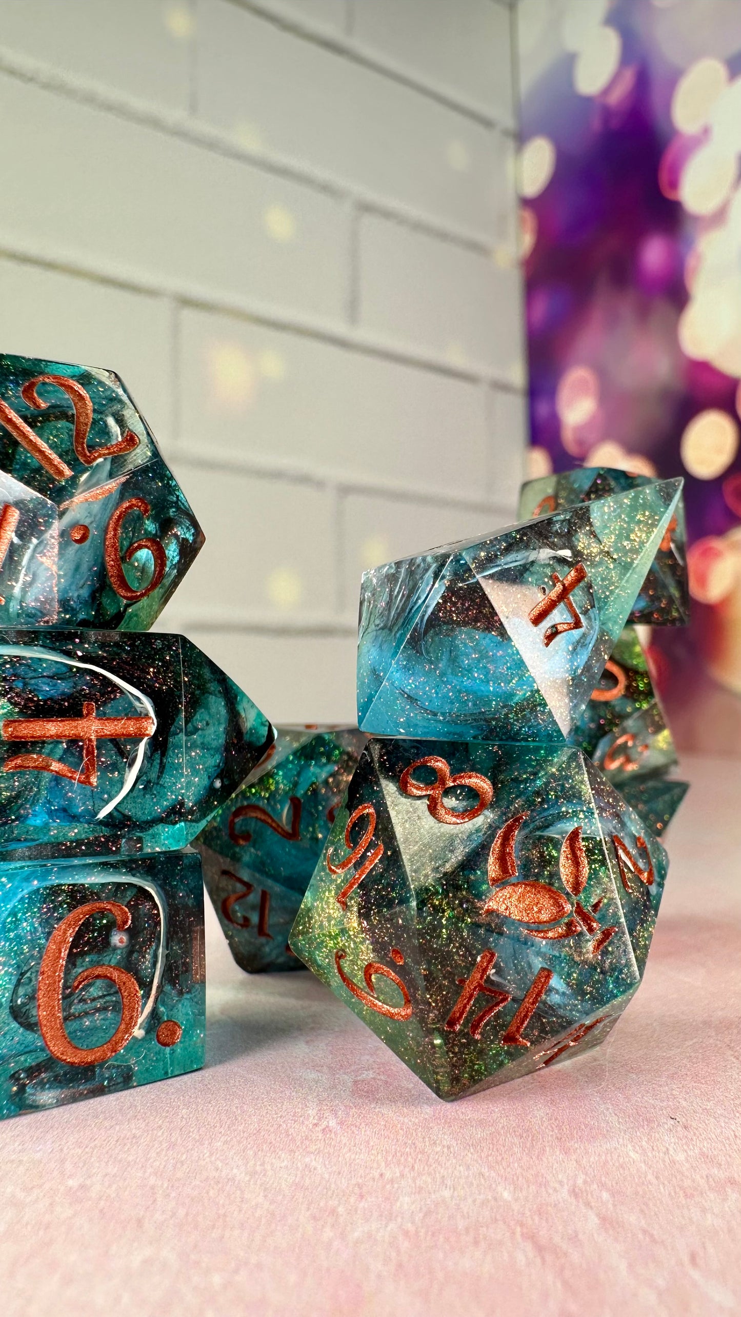 Mated Redux- 8 piece polyhedral dice set