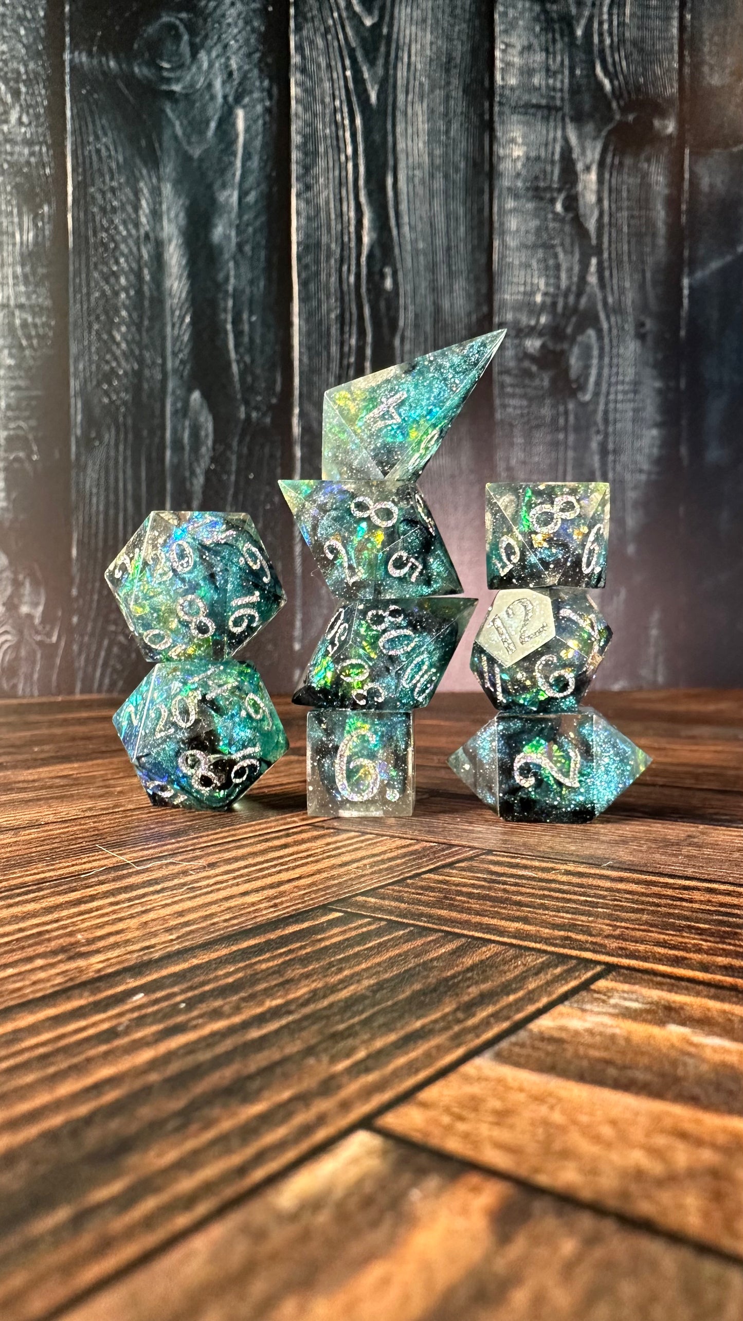 Morpheus 8 piece polyhedral dice set