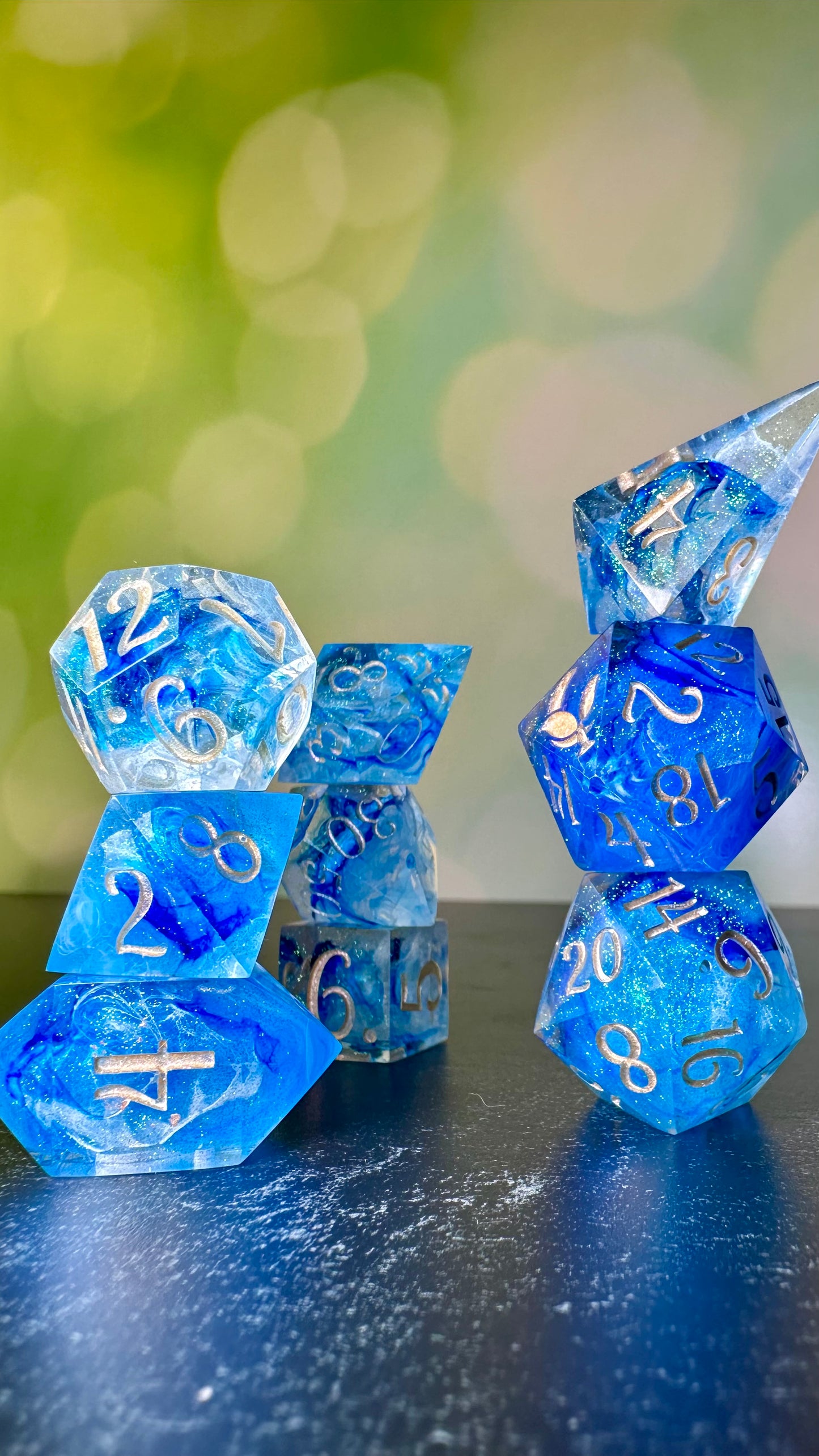 Weather Mage- 8 piece polyhedral dice set