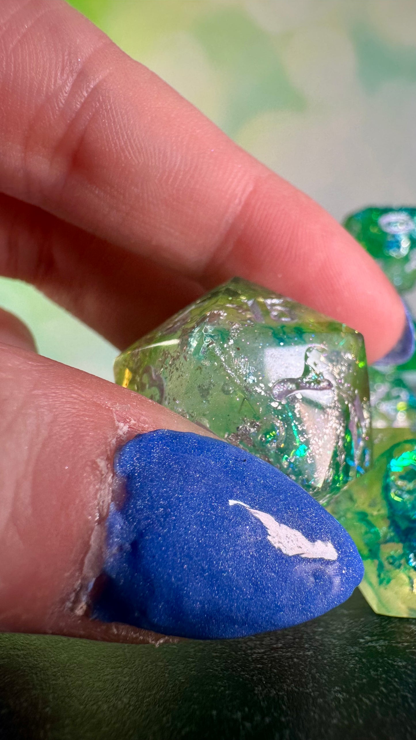 Monet's Waterlilies 9 piece polyhedral dice set (Large) (Beta) Pobody's Nerfect