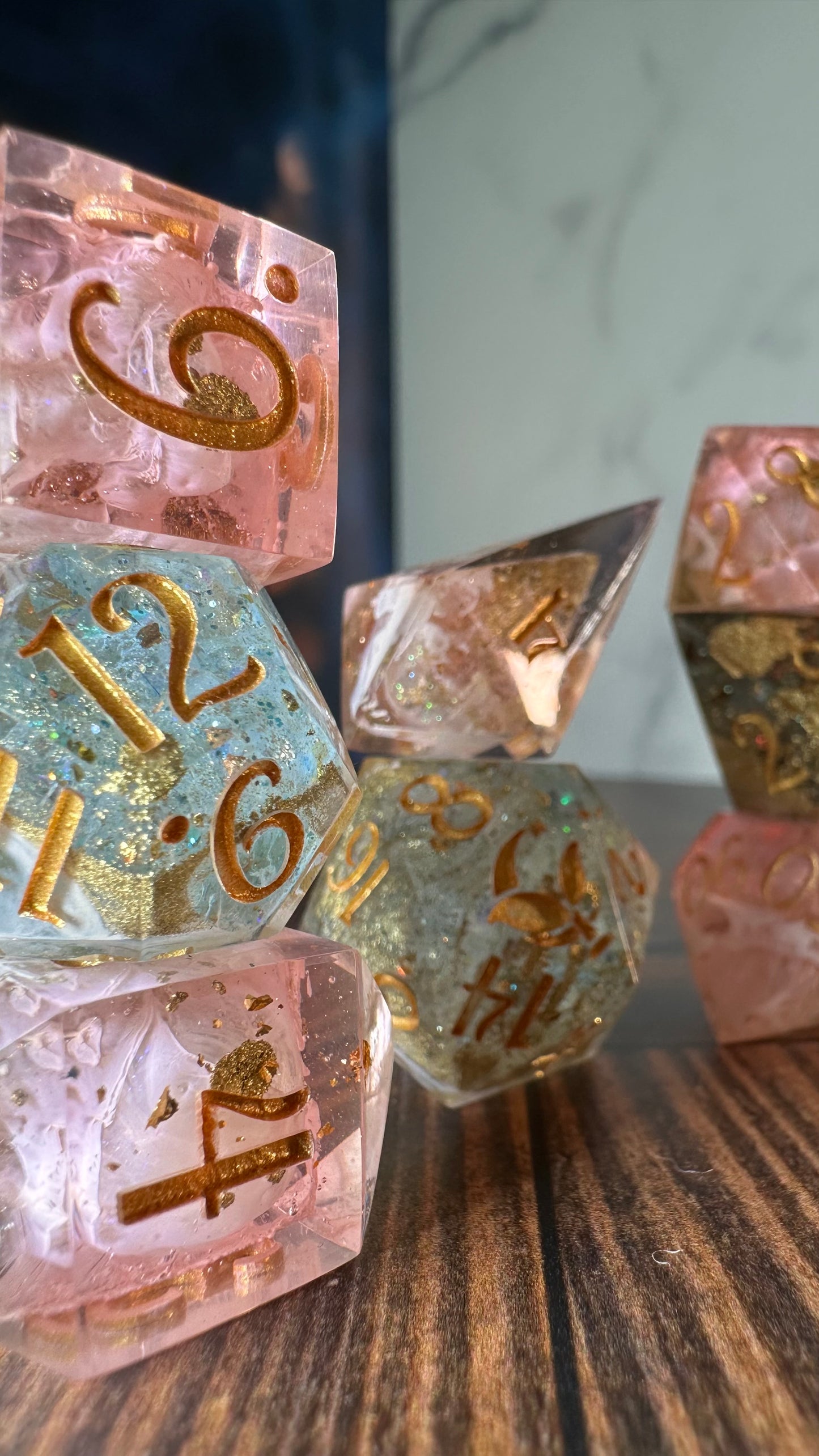 Juniper Andromeda- 8 piece polyhedral dice set