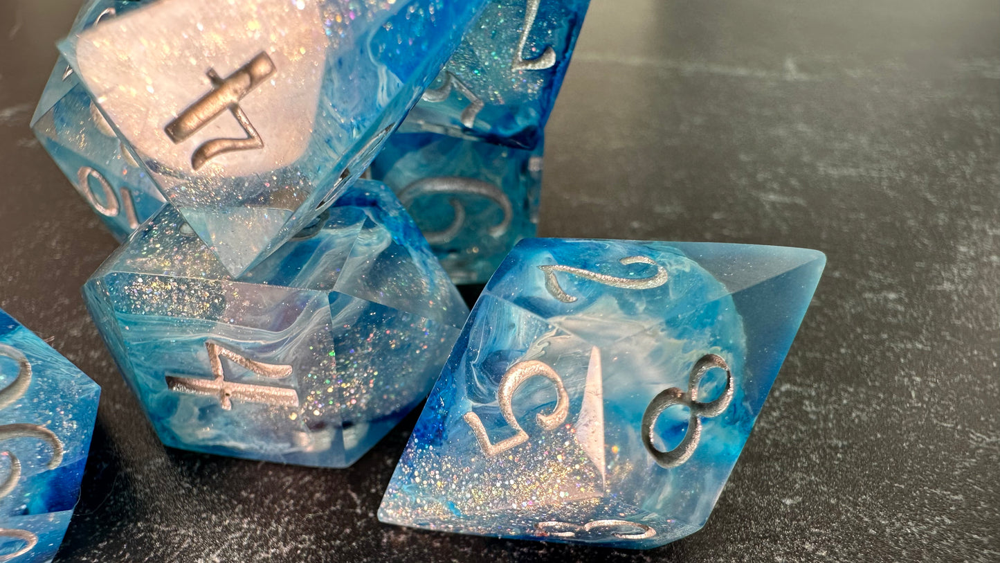 Elaine's Hope- 8 piece polyhedral dice set-Pobody's Nerfect