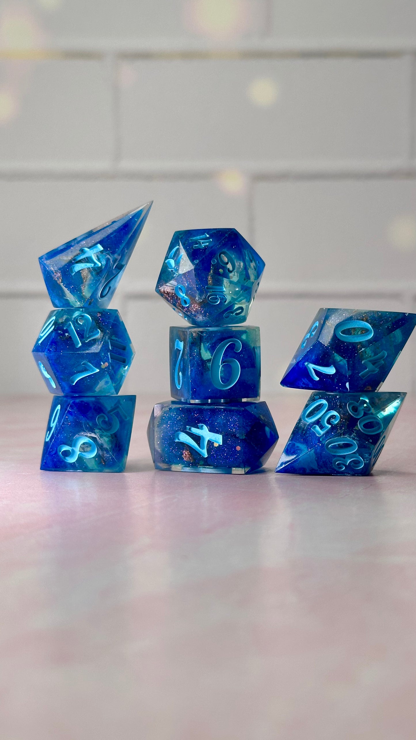 Coven True-Pobody’s Nerfect 8 piece polyhedral dice set (Large)
